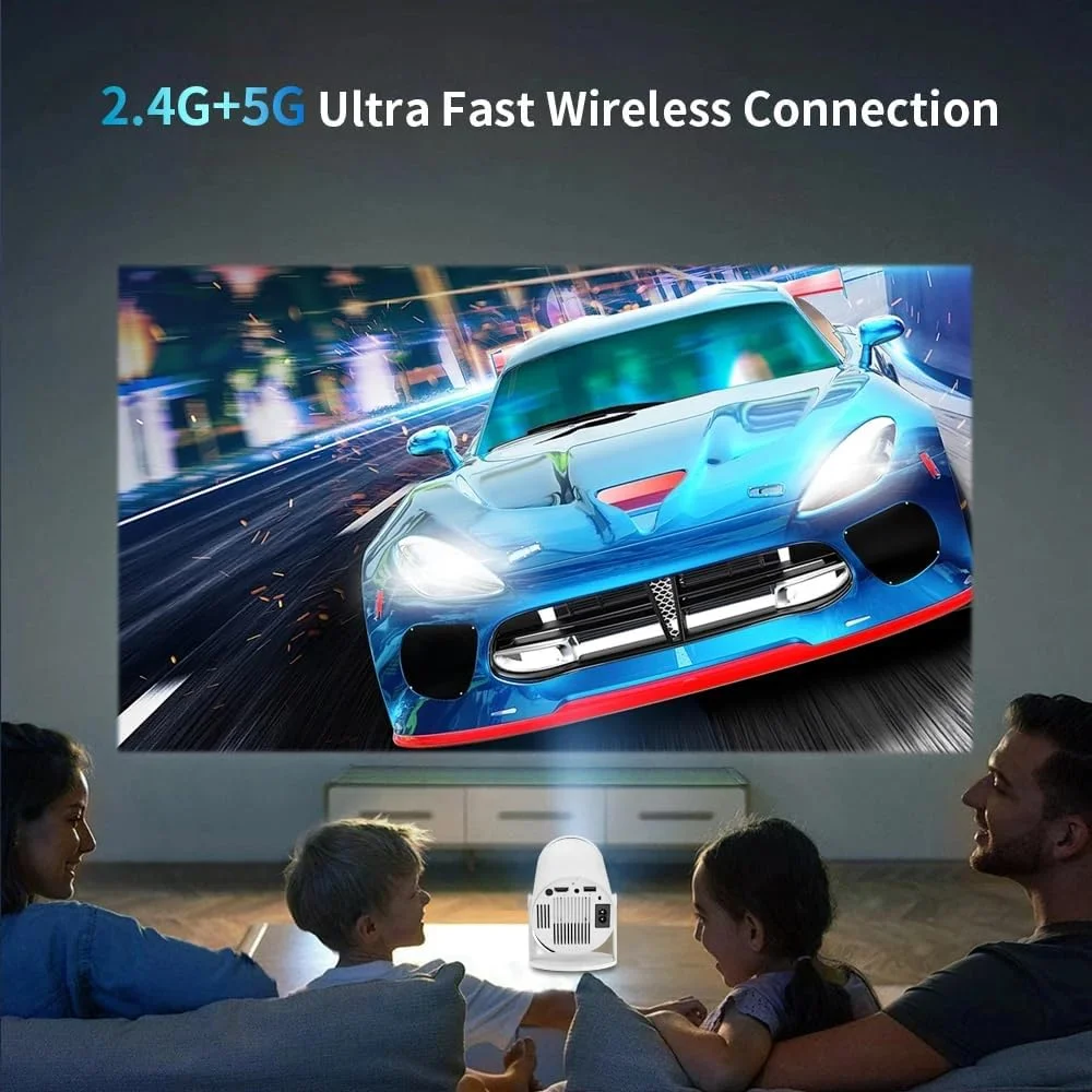 پروژکتور مینی Wownect مدل HY300 با تصحیح خودکار کیستون، پشتیبانی از 4K 1080P، پروژکتور قابل حمل، پروژکتور هوشمند 200 ANSI با وای فای 2.4/5G، اندروید 11.0، صفحه نمایش 130 اینچی برای ویدیو در فضای باز و منزل پروژکتور مینی Wownect مدل HY300 با تصحیح خودکار کیستون، پشتیبانی از 4K 1080P، پروژکتور قابل حمل، پروژکتور هوشمند 200 ANSI با وای فای 2.4/5G، اندروید 11.0، صفحه نمایش 130 اینچی برای ویدیو در فضای باز و منزل