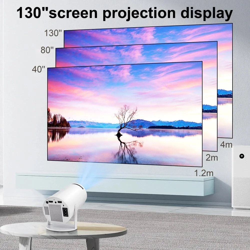 پروژکتور مینی Wownect مدل HY300 با تصحیح خودکار کیستون، پشتیبانی از 4K 1080P، پروژکتور قابل حمل، پروژکتور هوشمند 200 ANSI با وای فای 2.4/5G، اندروید 11.0، صفحه نمایش 130 اینچی برای ویدیو در فضای باز و منزل پروژکتور مینی Wownect مدل HY300 با تصحیح خودکار کیستون، پشتیبانی از 4K 1080P، پروژکتور قابل حمل، پروژکتور هوشمند 200 ANSI با وای فای 2.4/5G، اندروید 11.0، صفحه نمایش 130 اینچی برای ویدیو در فضای باز و منزل