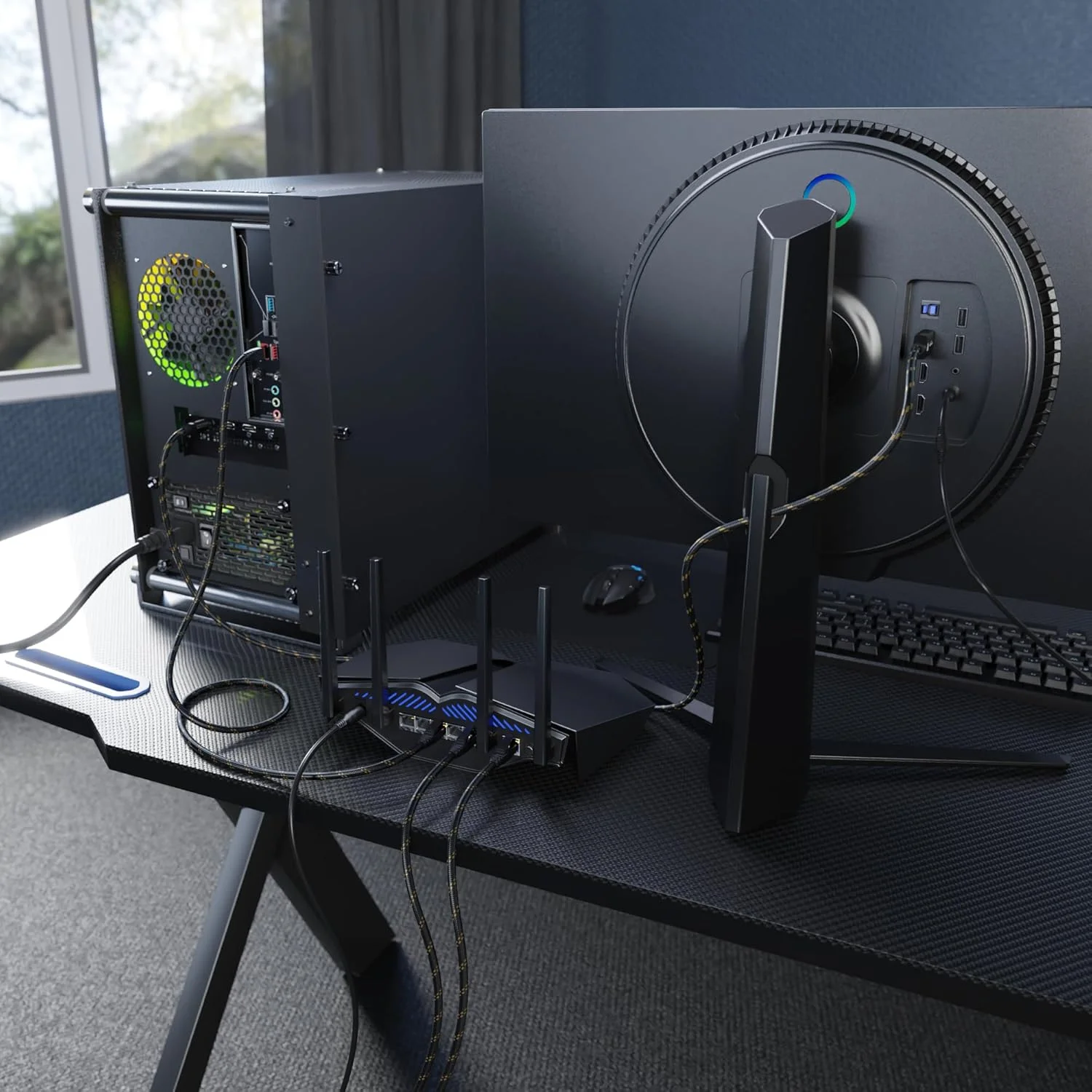 کابل اترنت Cat 7 با محافظ سه گانه فوق ایمن، کابل اینترنت و LAN، بافته شده از نایلون - 30 متر (کابل شبکه ضد شکستگی، 10 گیگابیت بر ثانیه برای حداکثر سرعت فیبر نوری، دوشاخه RJ45) - CableDirect