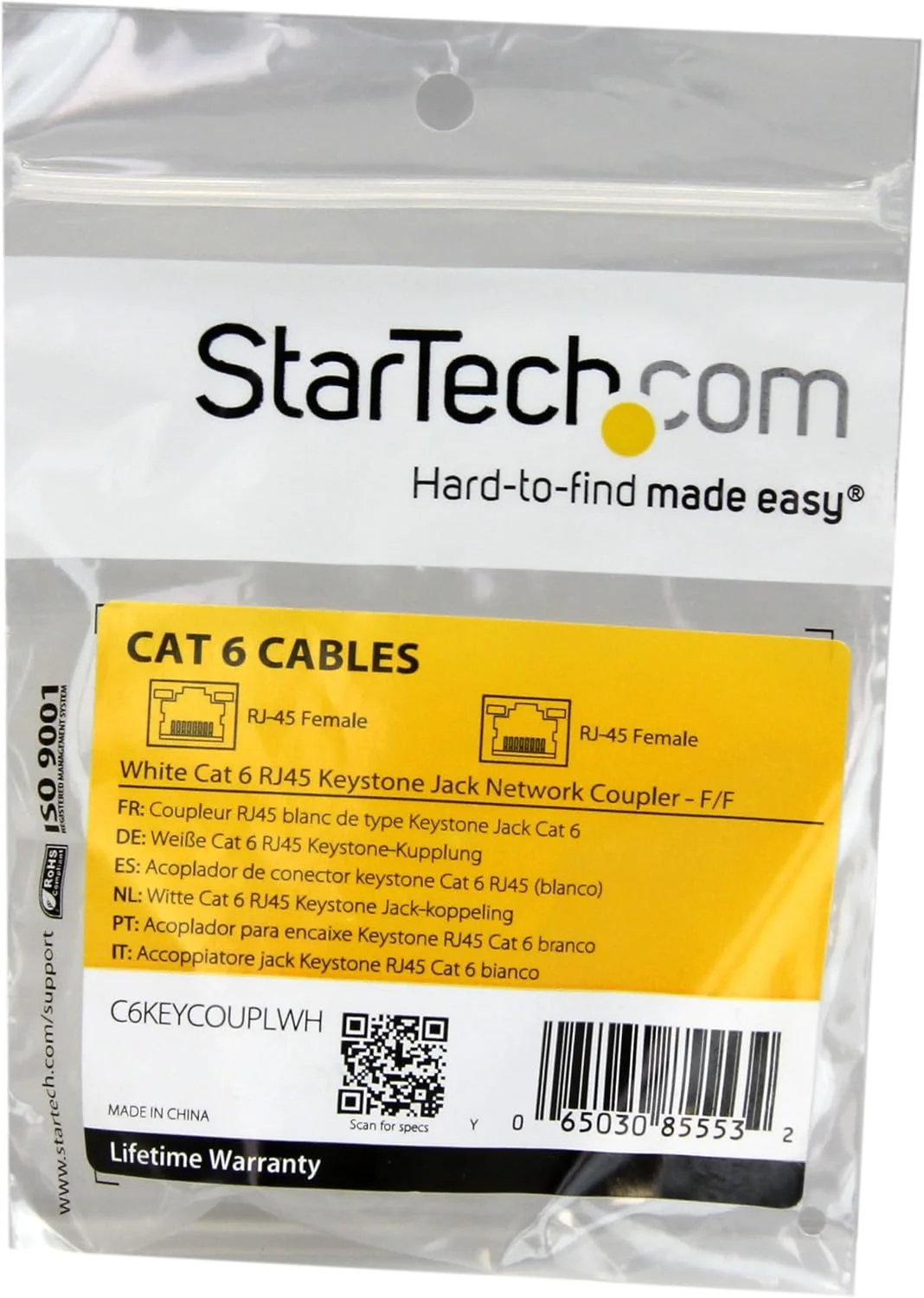کوپلر شبکه جک کیستون RJ45 کت 6 سفید StarTech.com - کوپلر RJ45 - کوپلر کت 6 - جک کیستون کت 6 مادگی/مادگی سفید ماژولار (C6KEYCOUPLWH) کوپلر شبکه جک کیستون RJ45 کت 6 سفید StarTech.com - کوپلر RJ45 - کوپلر کت 6 - جک کیستون کت 6 مادگی/مادگی سفید ماژولار (C6KEYCOUPLWH)