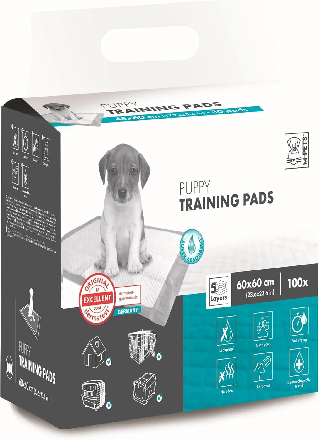 پدهای آموزشی سگ و گربه ام پتس 60x60 سانتی متر، بسته 100 عددی پدهای آموزشی سگ و گربه ام پتس 60x60 سانتی متر، بسته 100 عددی