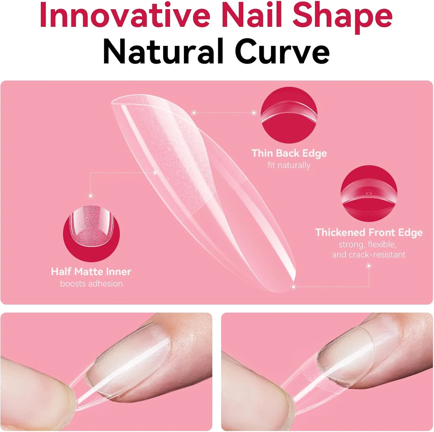 تیپ ناخن بادامی Makartt: 500 عدد ناخن مصنوعی شفاف با پوشش کامل و سایز متوسط، 10 سایز مختلف، مناسب برای کاشت با ژل، اکریلیک، طراحی ناخن در خانه و سالن تیپ ناخن بادامی Makartt: 500 عدد ناخن مصنوعی شفاف با پوشش کامل و سایز متوسط، 10 سایز مختلف، مناسب برای کاشت با ژل، اکریلیک، طراحی ناخن در خانه و سالن