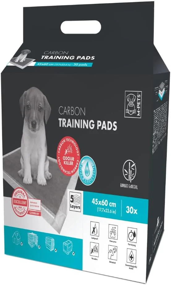 پدهای آموزشی کربنی سگ M-Pets خاکستری - 30 عدد (45cm x 60cm) پدهای آموزشی کربنی سگ M-Pets خاکستری - 30 عدد (45cm x 60cm)
