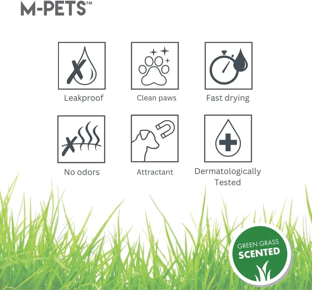 پدهای آموزشی چمن سبز M-PETS، 45x60 سانتی متر، بسته 30 عددی پدهای آموزشی چمن سبز M-PETS، 45x60 سانتی متر، بسته 30 عددی