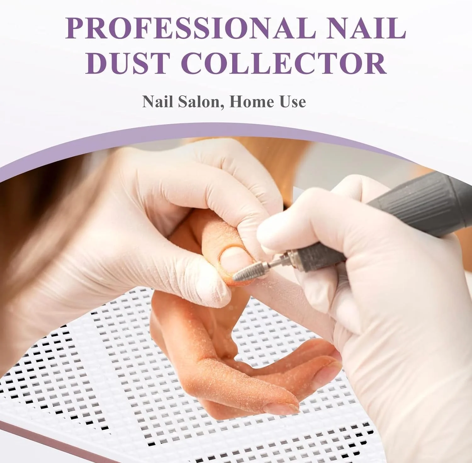 دستگاه جمع کننده گرد و غبار ناخن NALACAL، دستگاه فوق العاده بی صدا با فیلتر قابل استفاده مجدد و فن قدرتمند 60 واتی، ابزار مانیکور برقی برای ناخن های اکریلیک، کاشت و ناخن های سخت