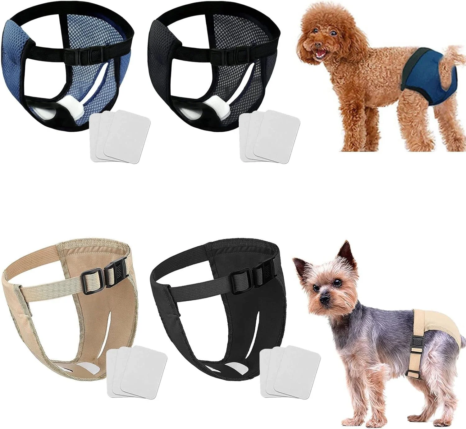 شورت بهداشتی توری سگ 2022 به همراه 3 پد پنبه ای سایز S-XXL شورت بهداشتی توری سگ 2022 به همراه 3 پد پنبه ای سایز S-XXL