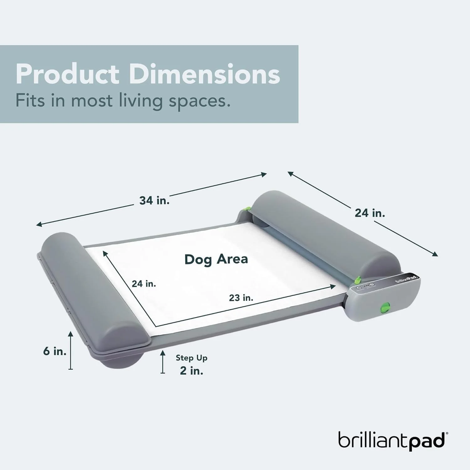 دستشویی سگ خانگی بریلیانت پد برای حیوانات کوچک، مدل پایه | خود تمیز شونده اتوماتیک با کنترل بو، جایگزین آموزش دستشویی توله سگ به چمن، بدون کثیف کاری | شامل 1 رول پد جاذب یکبار مصرف دستشویی سگ خانگی بریلیانت پد برای حیوانات کوچک، مدل پایه | خود تمیز شونده اتوماتیک با کنترل بو، جایگزین آموزش دستشویی توله سگ به چمن، بدون کثیف کاری | شامل 1 رول پد جاذب یکبار مصرف