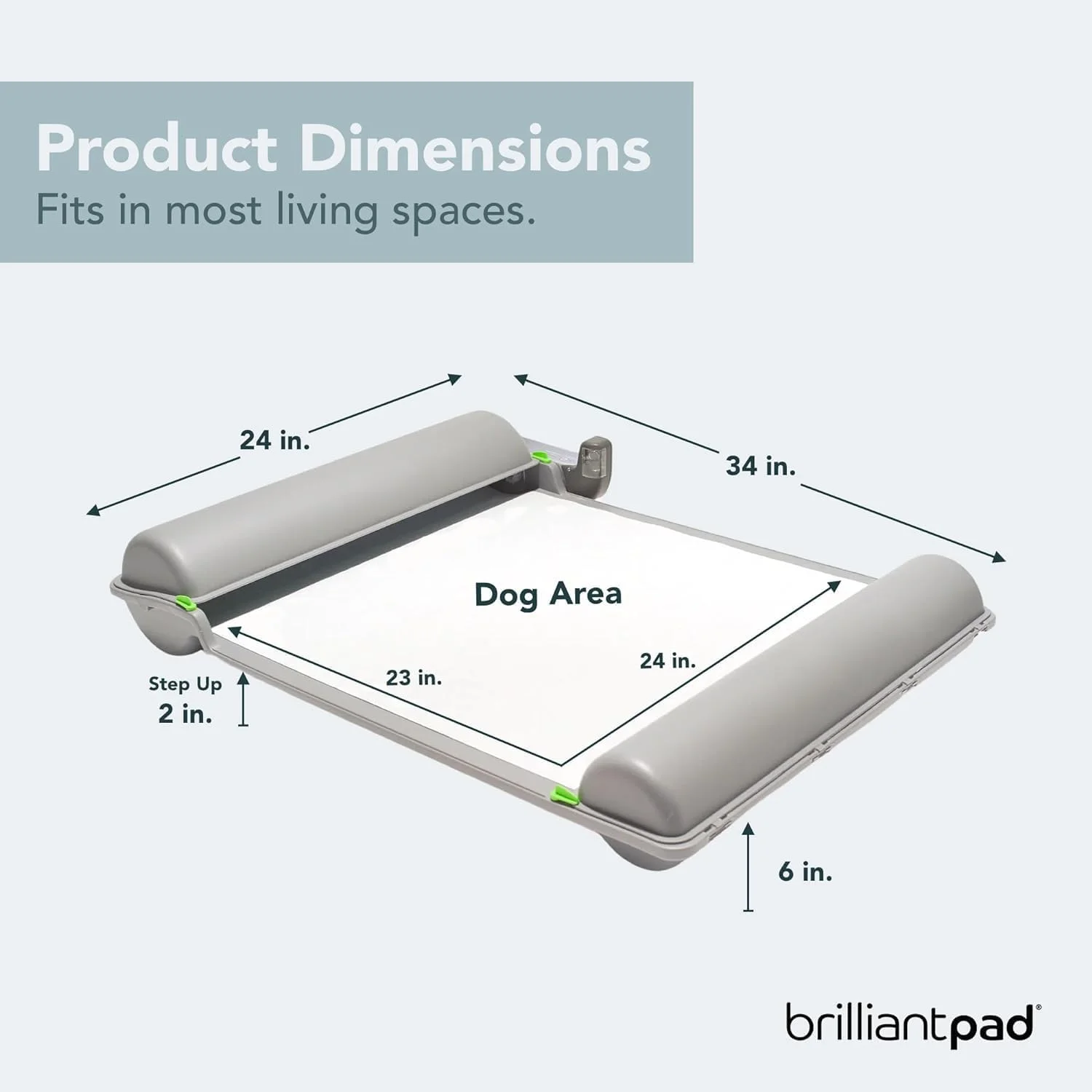 توالت سگ هوشمند سرپوشیده BrilliantPad برای حیوانات خانگی کوچک | خود تمیز شونده با کنترل بو، نظارت بر سلامت با هوش مصنوعی، جایگزین آموزش توله سگ به جای چمن مصنوعی | شامل 1 رول پد جاذب و برنامه تلفن هوشمند توالت سگ هوشمند سرپوشیده BrilliantPad برای حیوانات خانگی کوچک | خود تمیز شونده با کنترل بو، نظارت بر سلامت با هوش مصنوعی، جایگزین آموزش توله سگ به جای چمن مصنوعی | شامل 1 رول پد جاذب و برنامه تلفن هوشمند