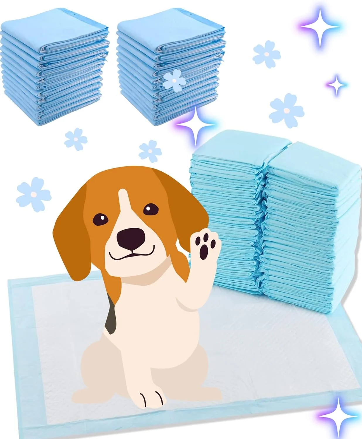 پدهای آموزشی ادرار سگ و توله سگ AMERIQUE با طراحی ضد نشت و خشک شدن سریع و از بین برنده بو، آموزش دستشویی، قدرت جذب فوق العاده، سایز معمولی، 45 x 33 سانتی متر، بسته 100 عددی، آبی و سفید پدهای آموزشی ادرار سگ و توله سگ AMERIQUE با طراحی ضد نشت و خشک شدن سریع و از بین برنده بو، آموزش دستشویی، قدرت جذب فوق العاده، سایز معمولی، 45 x 33 سانتی متر، بسته 100 عددی، آبی و سفید