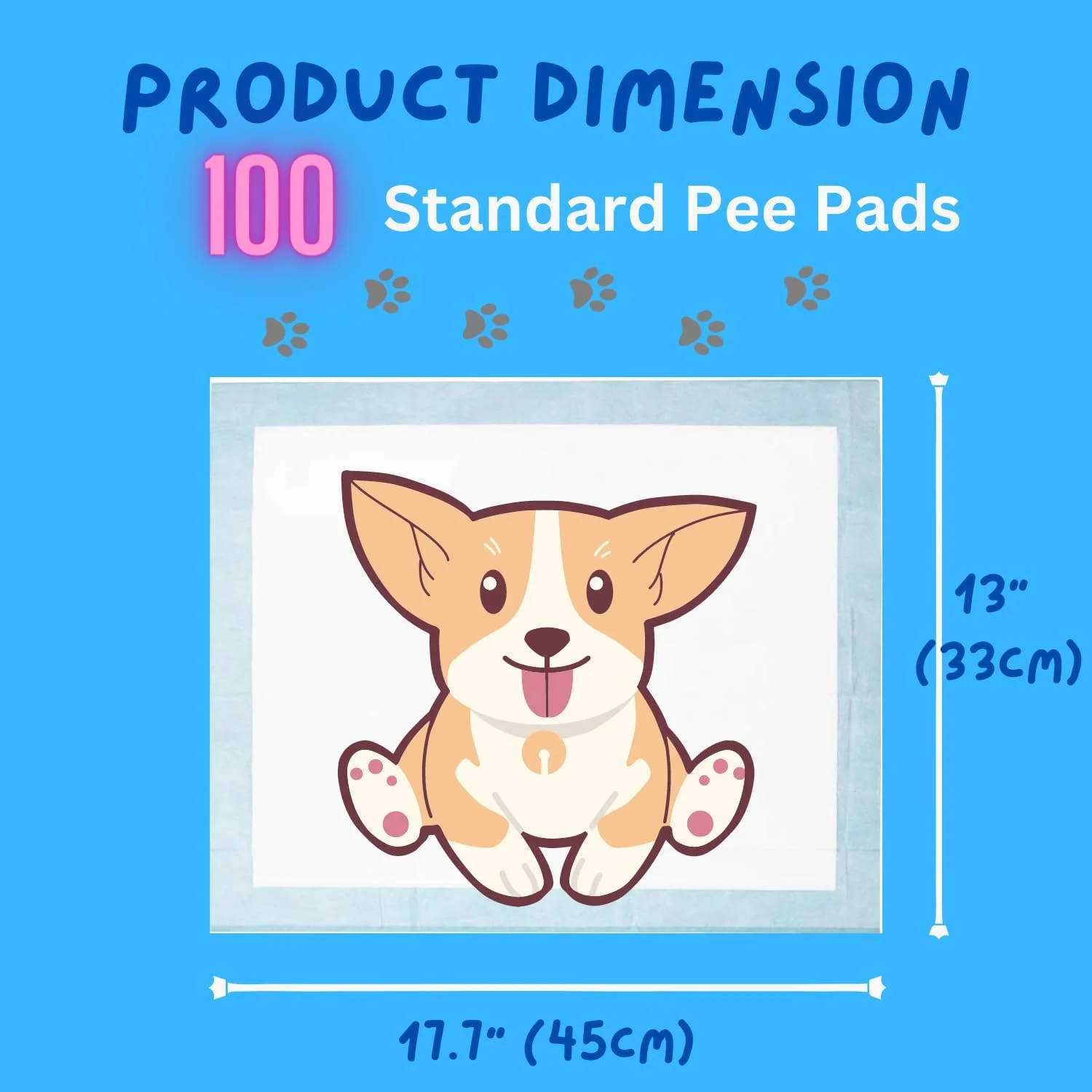 پدهای آموزشی ادرار سگ و توله سگ AMERIQUE با طراحی ضد نشت و خشک شدن سریع و از بین برنده بو، آموزش دستشویی، قدرت جذب فوق العاده، سایز معمولی، 45 x 33 سانتی متر، بسته 100 عددی، آبی و سفید پدهای آموزشی ادرار سگ و توله سگ AMERIQUE با طراحی ضد نشت و خشک شدن سریع و از بین برنده بو، آموزش دستشویی، قدرت جذب فوق العاده، سایز معمولی، 45 x 33 سانتی متر، بسته 100 عددی، آبی و سفید