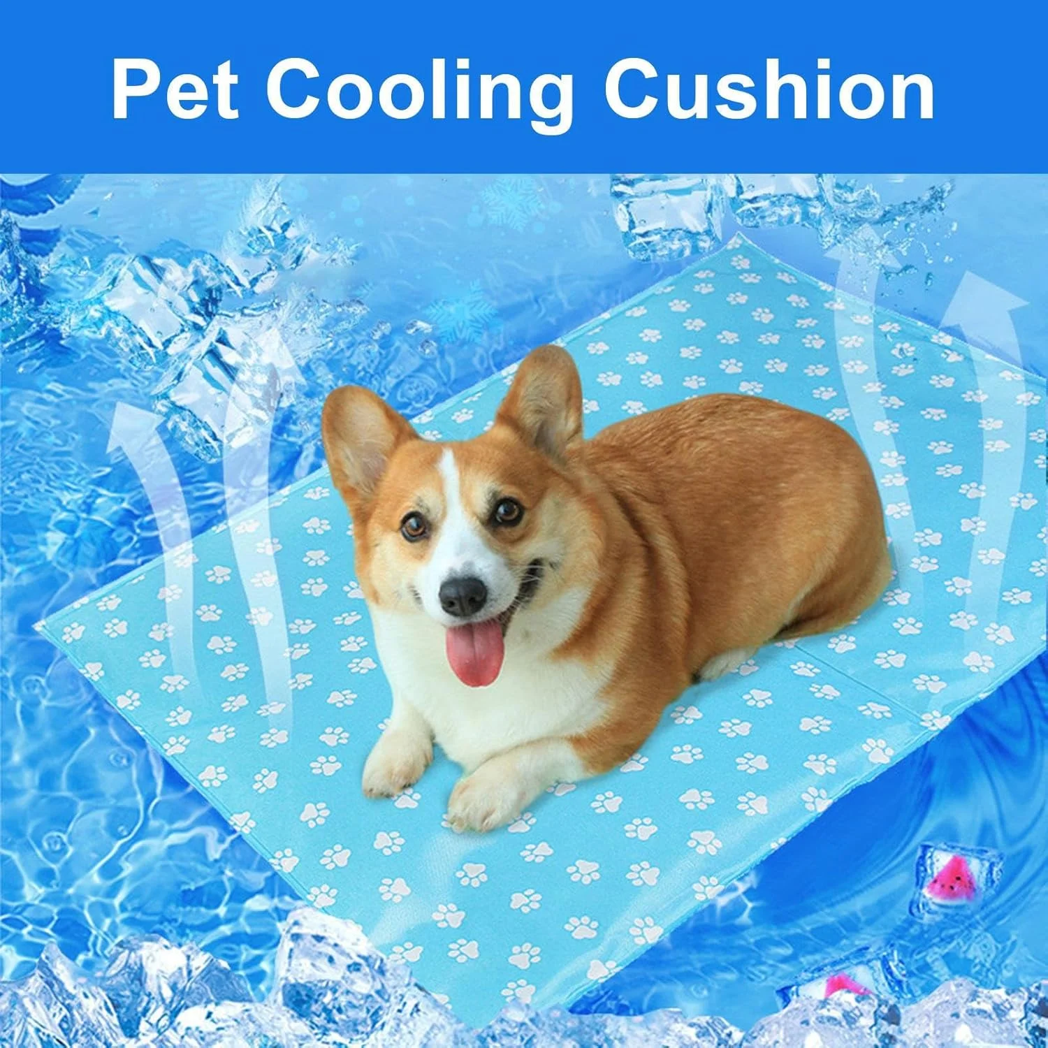 پد خنک کننده سگ، زیرانداز یخی تاشو برای توله سگ | پد یخی قابل شستشو در ماشین لباسشویی، پد آموزشی تابستانی قابل استفاده مجدد، پد خنک کننده ژلی برای سگ و گربه پد خنک کننده سگ، زیرانداز یخی تاشو برای توله سگ | پد یخی قابل شستشو در ماشین لباسشویی، پد آموزشی تابستانی قابل استفاده مجدد، پد خنک کننده ژلی برای سگ و گربه