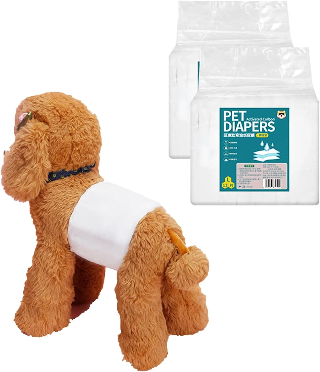 2 عدد پوشک یکبار مصرف سگ نر و ماده با قلاب و حلقه قابل تنظیم، پوشک سگ فوق العاده جاذب با محافظت عالی، پوشک حیوانات خانگی برای سگ های نر و ماده (20-24 عدد) 2 عدد پوشک یکبار مصرف سگ نر و ماده با قلاب و حلقه قابل تنظیم، پوشک سگ فوق العاده جاذب با محافظت عالی، پوشک حیوانات خانگی برای سگ های نر و ماده (20-24 عدد)