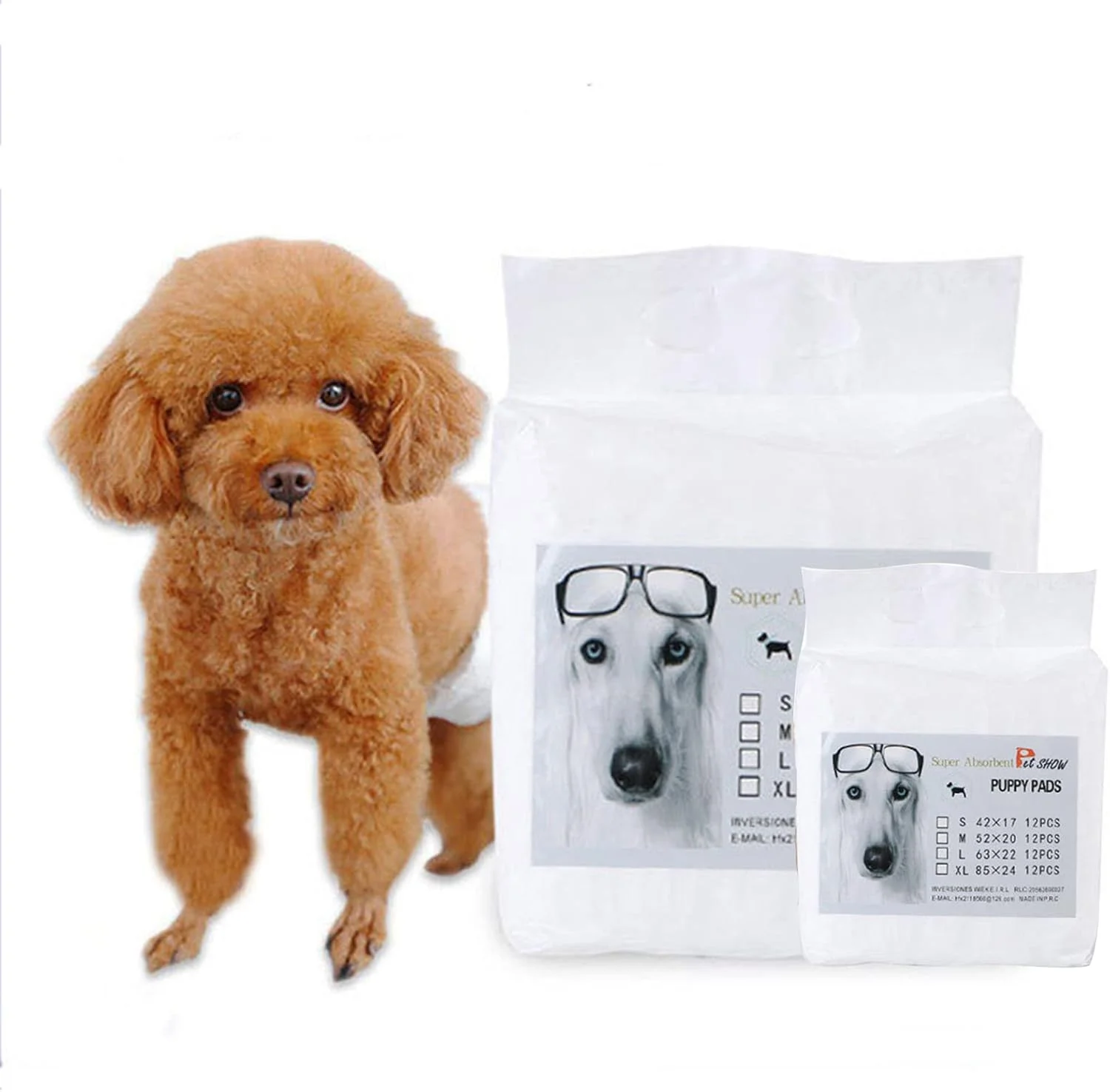 پوشک سگ یکبار مصرف با سوراخ دم قابل تنظیم، پوشک سگ راحت برای سگ های دختر و پسر با پد فوق العاده جاذب برای سگ های نر و ماده (20-24 عدد) پوشک سگ یکبار مصرف با سوراخ دم قابل تنظیم، پوشک سگ راحت برای سگ های دختر و پسر با پد فوق العاده جاذب برای سگ های نر و ماده (20-24 عدد)