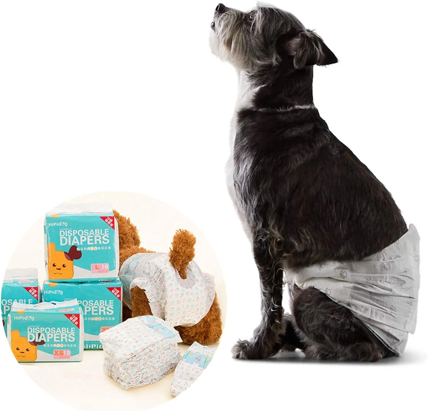 پوشک یکبار مصرف حیوانات خانگی برای سگ های ماده، فوق العاده جاذب، نرم، گرم کننده، لایه های پوشک ادرار شامل پوشک توله سگ، سگ، گربه (S) پوشک یکبار مصرف حیوانات خانگی برای سگ های ماده، فوق العاده جاذب، نرم، گرم کننده، لایه های پوشک ادرار شامل پوشک توله سگ، سگ، گربه (S)