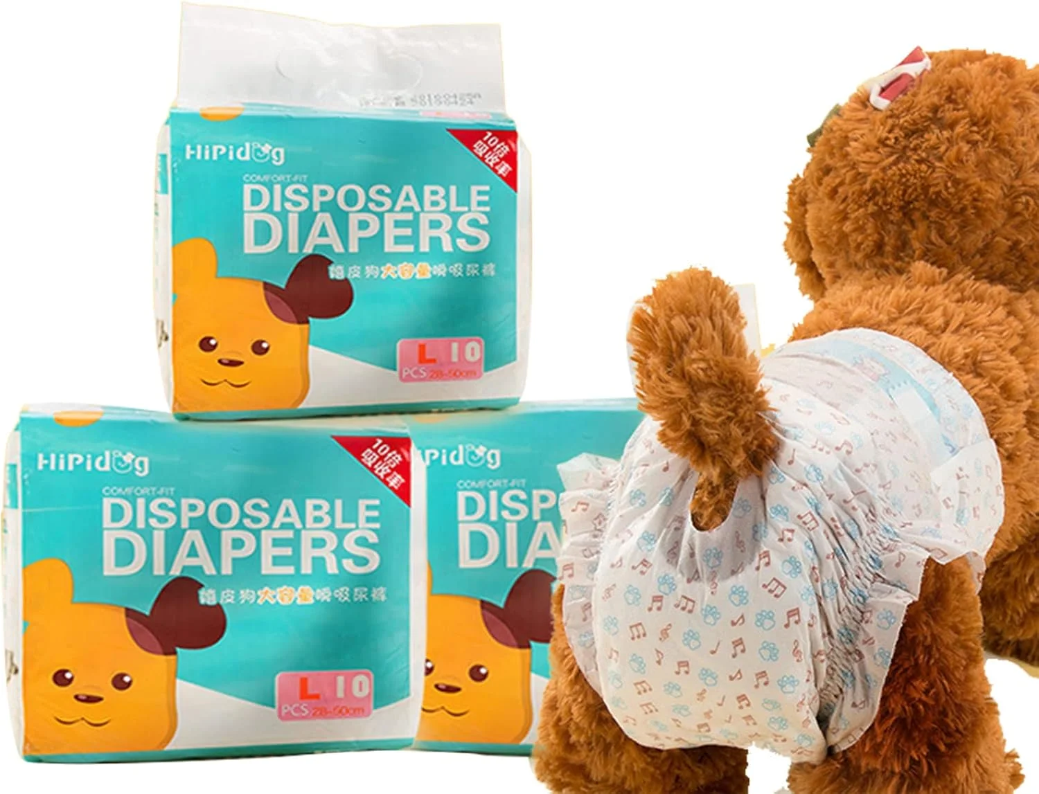 پوشک سگ ماده یکبار مصرف 3 عددی با قلاب و حلقه قابل تنظیم، پوشک سگ با کنترل رطوبت و نشانگر خیسی برای سگ های ماده 30 عددی (10 عدد در هر بسته) پوشک سگ ماده یکبار مصرف 3 عددی با قلاب و حلقه قابل تنظیم، پوشک سگ با کنترل رطوبت و نشانگر خیسی برای سگ های ماده 30 عددی (10 عدد در هر بسته)