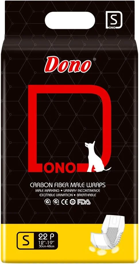 پوشک یکبار مصرف سگ نر DONO، سایز کوچک، مناسب سگ های چیواوا یا یورکی، جذب کننده بو و ادرار با تکنولوژی کربن، سایز S، بسته 22 عددی پوشک یکبار مصرف سگ نر DONO، سایز کوچک، مناسب سگ های چیواوا یا یورکی، جذب کننده بو و ادرار با تکنولوژی کربن، سایز S، بسته 22 عددی