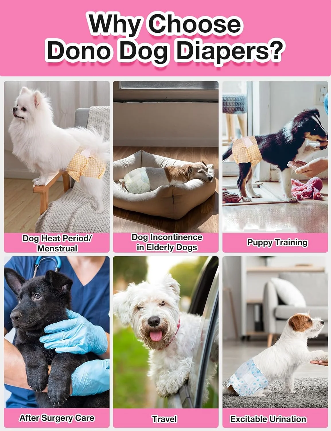 پوشک سگ یکبار مصرف برای سگ ماده با نشانگر رطوبت، پوشک فوق العاده جاذب برای سگ های ماده در دوره فحلی، پوشک توله سگ و بچه گربه برای سگ های کوچک، متوسط و بزرگ پوشک سگ یکبار مصرف برای سگ ماده با نشانگر رطوبت، پوشک فوق العاده جاذب برای سگ های ماده در دوره فحلی، پوشک توله سگ و بچه گربه برای سگ های کوچک، متوسط و بزرگ