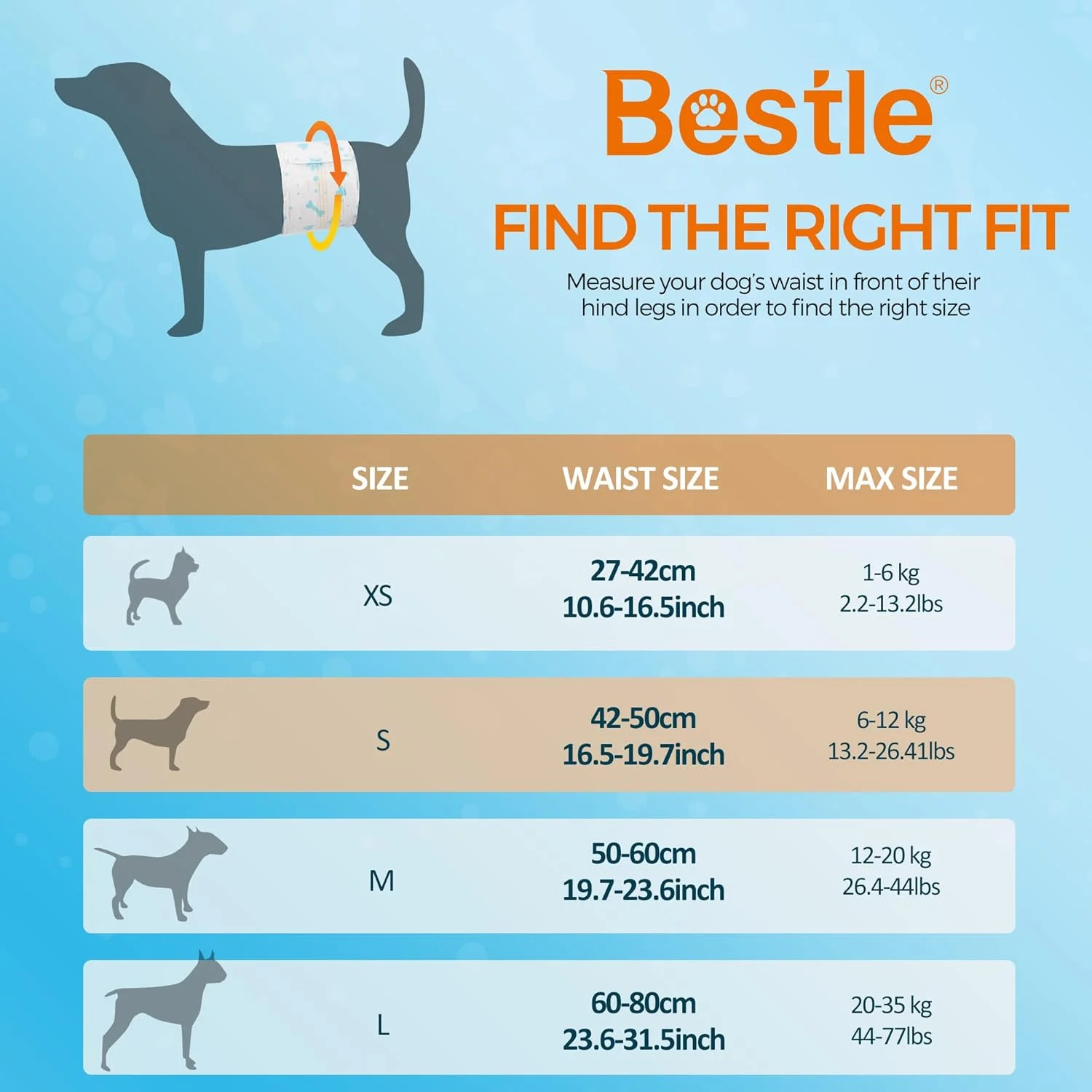 پوشک سگ نر بستل، یکبار مصرف، 40 عدد، سایز کوچک (دور کمر 42-50 سانتی متر)، نشانگر رطوبت، محافظت فوق العاده، ضد نشت، فوق العاده جاذب، نرم پوشک سگ نر بستل، یکبار مصرف، 40 عدد، سایز کوچک (دور کمر 42-50 سانتی متر)، نشانگر رطوبت، محافظت فوق العاده، ضد نشت، فوق العاده جاذب، نرم