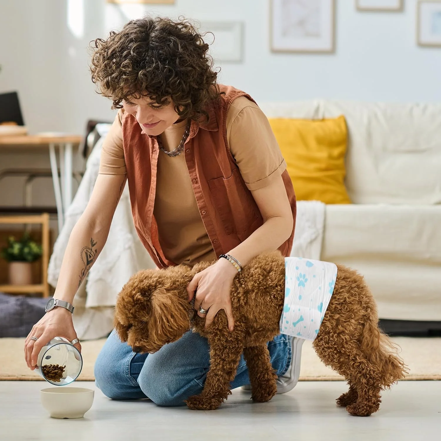 پوشک سگ نر بستل، یکبار مصرف، 40 عدد، سایز کوچک (دور کمر 42-50 سانتی متر)، نشانگر رطوبت، محافظت فوق العاده، ضد نشت، فوق العاده جاذب، نرم پوشک سگ نر بستل، یکبار مصرف، 40 عدد، سایز کوچک (دور کمر 42-50 سانتی متر)، نشانگر رطوبت، محافظت فوق العاده، ضد نشت، فوق العاده جاذب، نرم