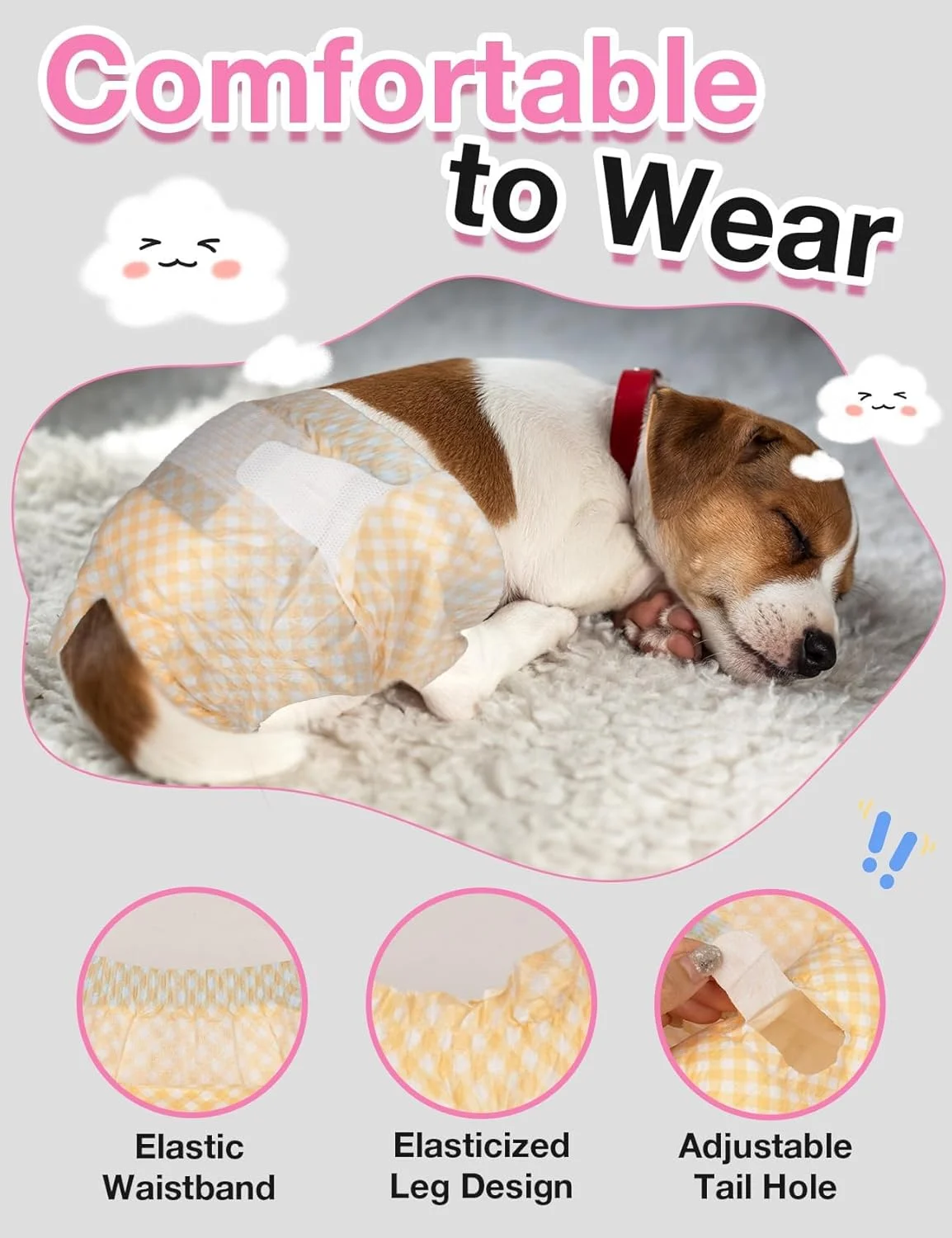 پوشک سگ یکبار مصرف برای سگ ماده با نشانگر رطوبت، پوشک فوق العاده جاذب برای سگ های ماده در دوره فحلی، پوشک توله سگ و بچه گربه برای سگ های کوچک، متوسط و بزرگ پوشک سگ یکبار مصرف برای سگ ماده با نشانگر رطوبت، پوشک فوق العاده جاذب برای سگ های ماده در دوره فحلی، پوشک توله سگ و بچه گربه برای سگ های کوچک، متوسط و بزرگ