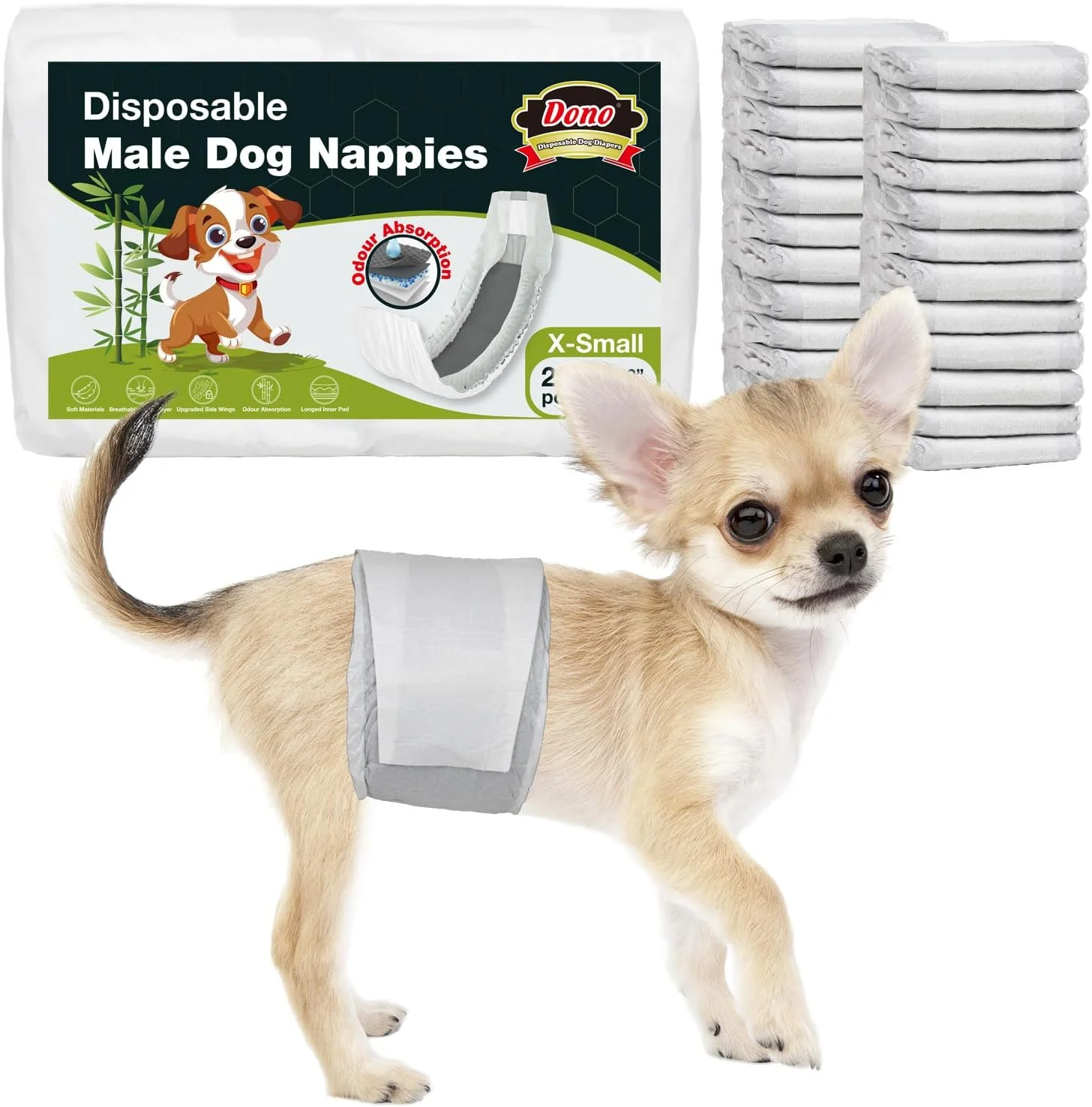 پوشک سگ نر Dono، بسته 24 عددی، کمربند شکمی سگ نر، پوشک سگ نر، فوق العاده جاذب، ضد نشت، پوشش سگ برای بی اختیاری، مسافرت، ادرار هیجانی، فحلی، مشکلات نشانه گذاری پوشک سگ نر Dono، بسته 24 عددی، کمربند شکمی سگ نر، پوشک سگ نر، فوق العاده جاذب، ضد نشت، پوشش سگ برای بی اختیاری، مسافرت، ادرار هیجانی، فحلی، مشکلات نشانه گذاری