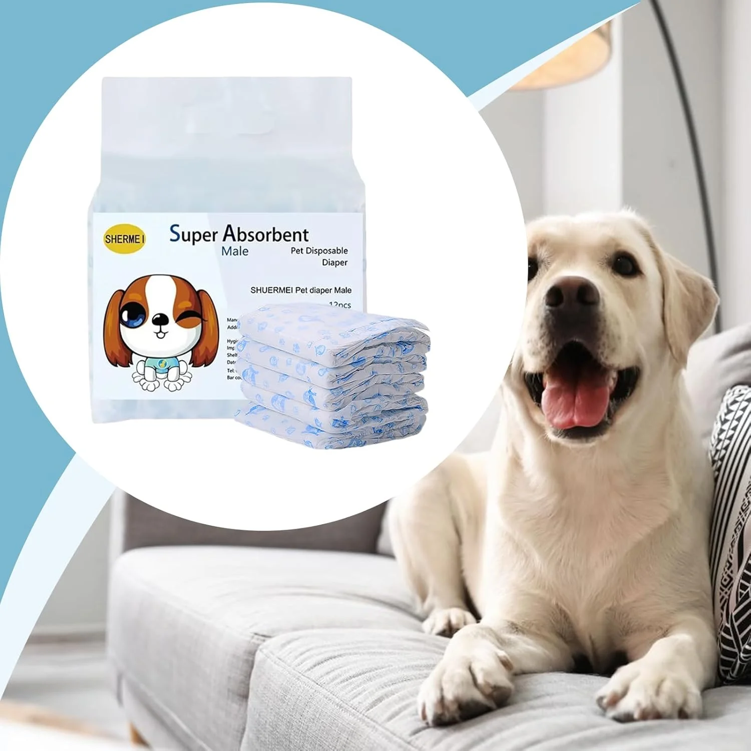 پوشک سگ | پوشک سگ جاذب نر و ماده | پوشش توله سگ برای آموزش ادرار، باغ، پیاده روی در فضای باز، سفر جاده ای، ماشین پوشک سگ | پوشک سگ جاذب نر و ماده | پوشش توله سگ برای آموزش ادرار، باغ، پیاده روی در فضای باز، سفر جاده ای، ماشین