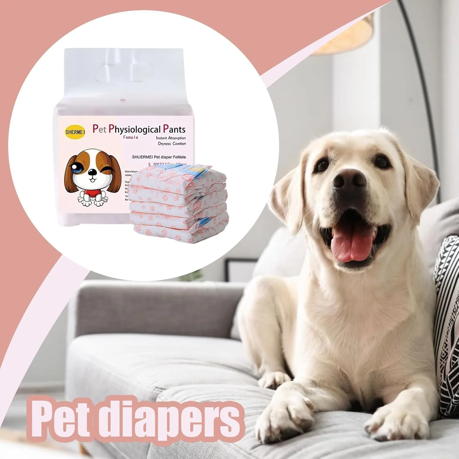 پوشک حیوانات خانگی، پوشک جاذب سگ برای سگ های نر و ماده - مناسب برای پیاده روی در فضای باز، آموزش دستشویی، باغ، پیاده روی در فضای باز، مسافرت جاده ای و ماشین پوشک حیوانات خانگی، پوشک جاذب سگ برای سگ های نر و ماده - مناسب برای پیاده روی در فضای باز، آموزش دستشویی، باغ، پیاده روی در فضای باز، مسافرت جاده ای و ماشین