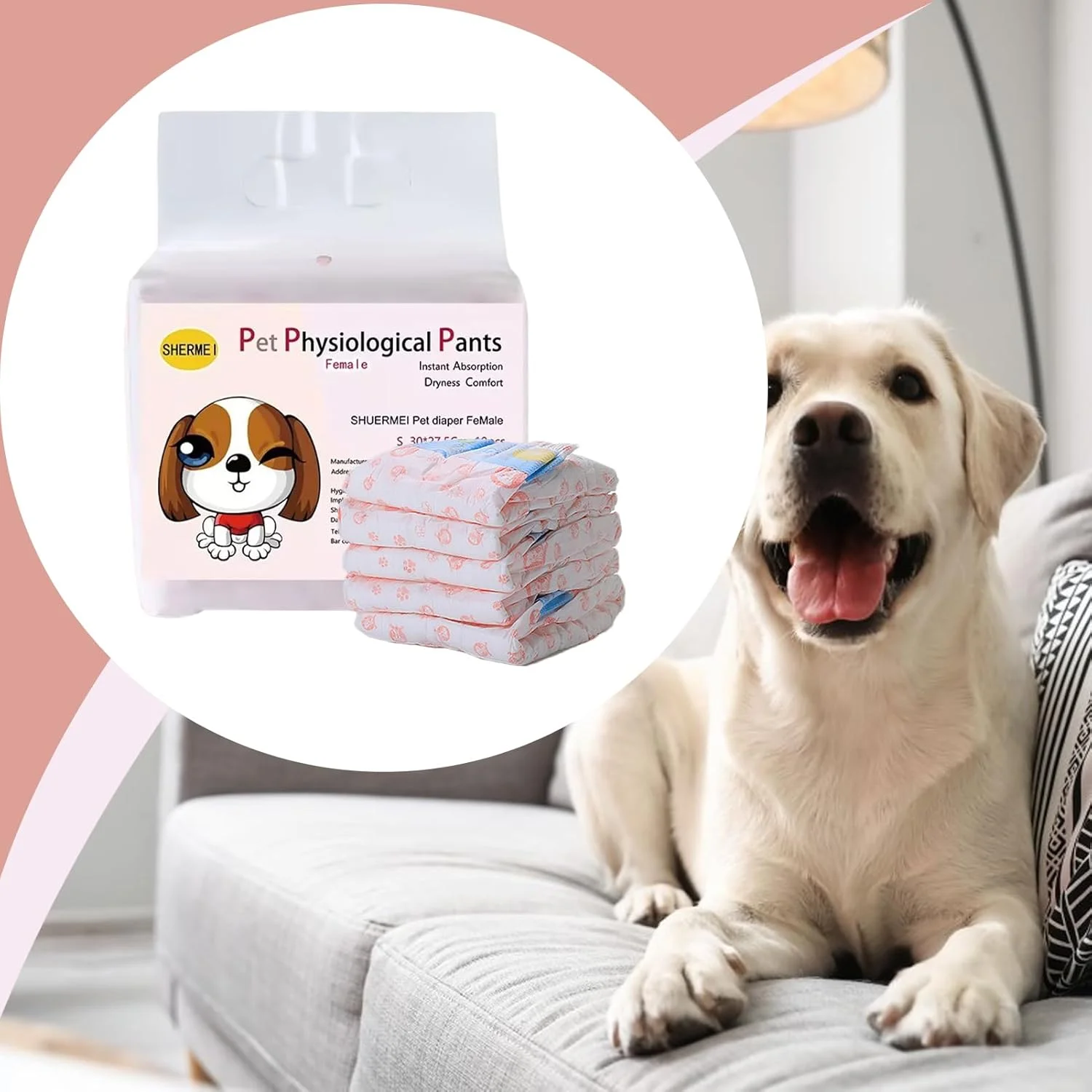 پوشک حیوانات خانگی، پوشک جاذب سگ برای سگ های نر و ماده - مناسب برای پیاده روی در فضای باز، آموزش دستشویی، باغ، پیاده روی در فضای باز، مسافرت جاده ای و ماشین پوشک حیوانات خانگی، پوشک جاذب سگ برای سگ های نر و ماده - مناسب برای پیاده روی در فضای باز، آموزش دستشویی، باغ، پیاده روی در فضای باز، مسافرت جاده ای و ماشین