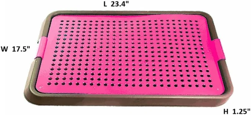 سینی توالت سگ خانگی Furacão Pet – نگهدارنده پد بهداشتی برای سگ های کوچک و متوسط - سیستم پد ادرار حیوانات خانگی با تمیز کردن آسان با توری - بدون تماس پنجه (صورتی، بزرگ) سینی توالت سگ خانگی Furacão Pet – نگهدارنده پد بهداشتی برای سگ های کوچک و متوسط - سیستم پد ادرار حیوانات خانگی با تمیز کردن آسان با توری - بدون تماس پنجه (صورتی، بزرگ)