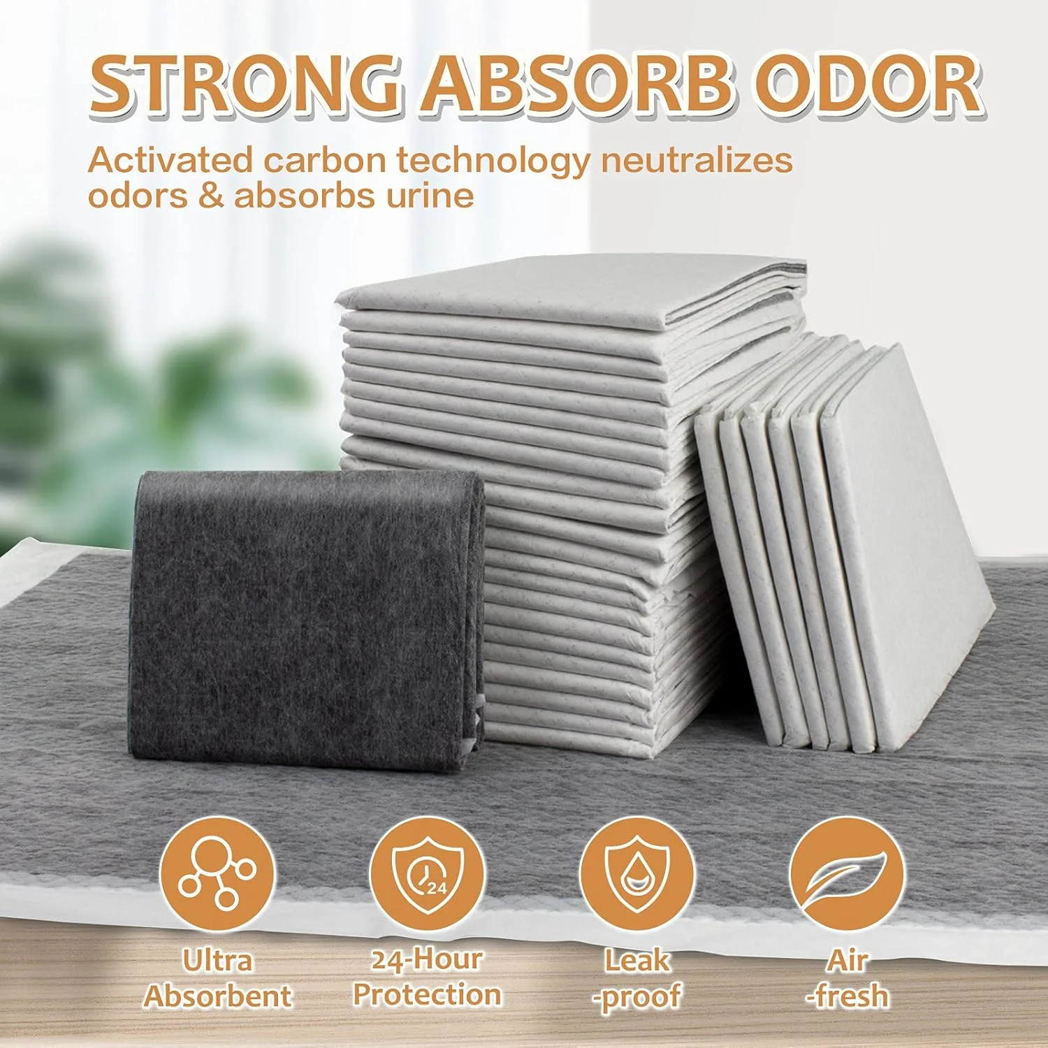 پدهای ادرار سگ HIDOGGYLD سایز خیلی بزرگ 71x86 سانتی متر، 40 عدد، پدهای ذغالی توله سگ سایز XL، پدهای آموزش دستشویی حیوانات خانگی با نوار چسب دار، پد یکبار مصرف فوق العاده جاذب و ضد نشت برای سگ ها پدهای ادرار سگ HIDOGGYLD سایز خیلی بزرگ 71x86 سانتی متر، 40 عدد، پدهای ذغالی توله سگ سایز XL، پدهای آموزش دستشویی حیوانات خانگی با نوار چسب دار، پد یکبار مصرف فوق العاده جاذب و ضد نشت برای سگ ها