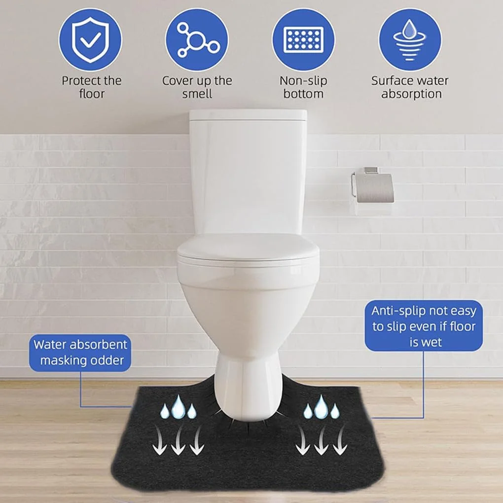 پک 6 عددی پد توالت لاستیکی ضد لغزش Hi.FANCY | پدهای آموزشی برای توالت، محافظ فرش نرم و گرد برای کف توالت | پک 6 عددی پد توالت لاستیکی ضد لغزش Hi.FANCY | پدهای آموزشی برای توالت، محافظ فرش نرم و گرد برای کف توالت |