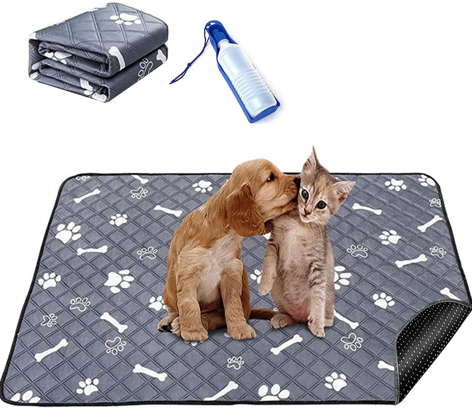 پد ادرار سگ قابل شستشو IS MUHE، جاذب سنگین ارتقا یافته، ضد لغزش، پد قابل استفاده مجدد ضد آب برای سگ ها، پد آموزشی، جذب سریع آب، تشک حیوانات خانگی قابل شستشو در ماشین لباسشویی مناسب برای آموزش ادرار (70X100cm) پد ادرار سگ قابل شستشو IS MUHE، جاذب سنگین ارتقا یافته، ضد لغزش، پد قابل استفاده مجدد ضد آب برای سگ ها، پد آموزشی، جذب سریع آب، تشک حیوانات خانگی قابل شستشو در ماشین لباسشویی مناسب برای آموزش ادرار (70X100cm)