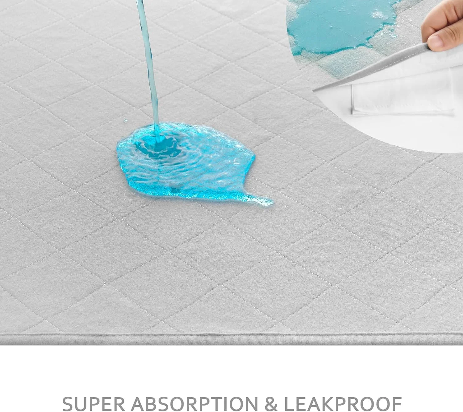 پد ضد آب قفس سگ Moonsea با طناب، بسته 2 عددی (24 در 18 اینچ)، پدهای ادرارشوئی سگ، پدهای آموزشی ضد لغزش سگ، مناسب برای قفس سگ 24 اینچی