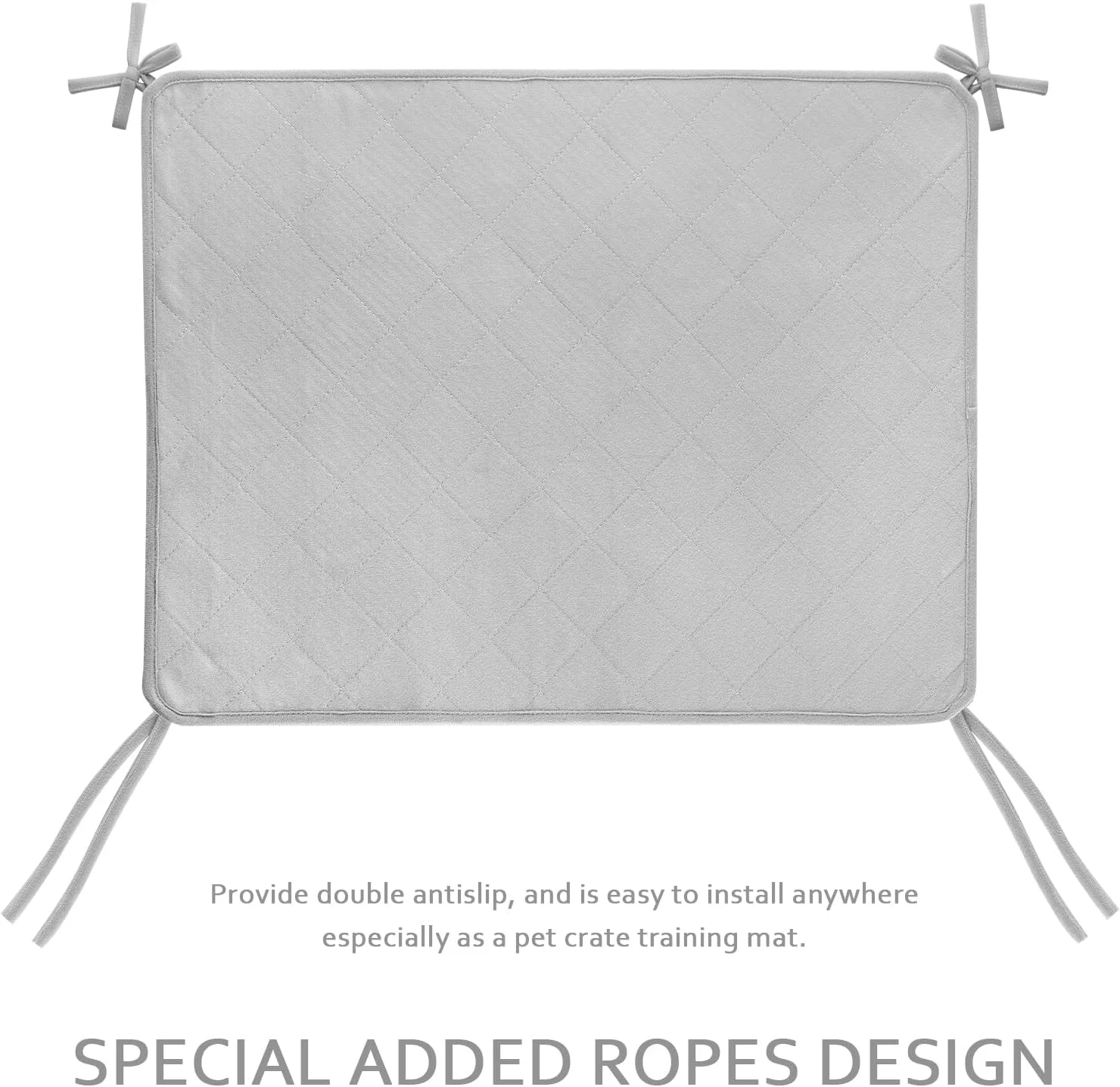 پد ضد آب قفس سگ Moonsea با طناب، بسته 2 عددی (24 در 18 اینچ)، پدهای ادرارشوئی سگ، پدهای آموزشی ضد لغزش سگ، مناسب برای قفس سگ 24 اینچی