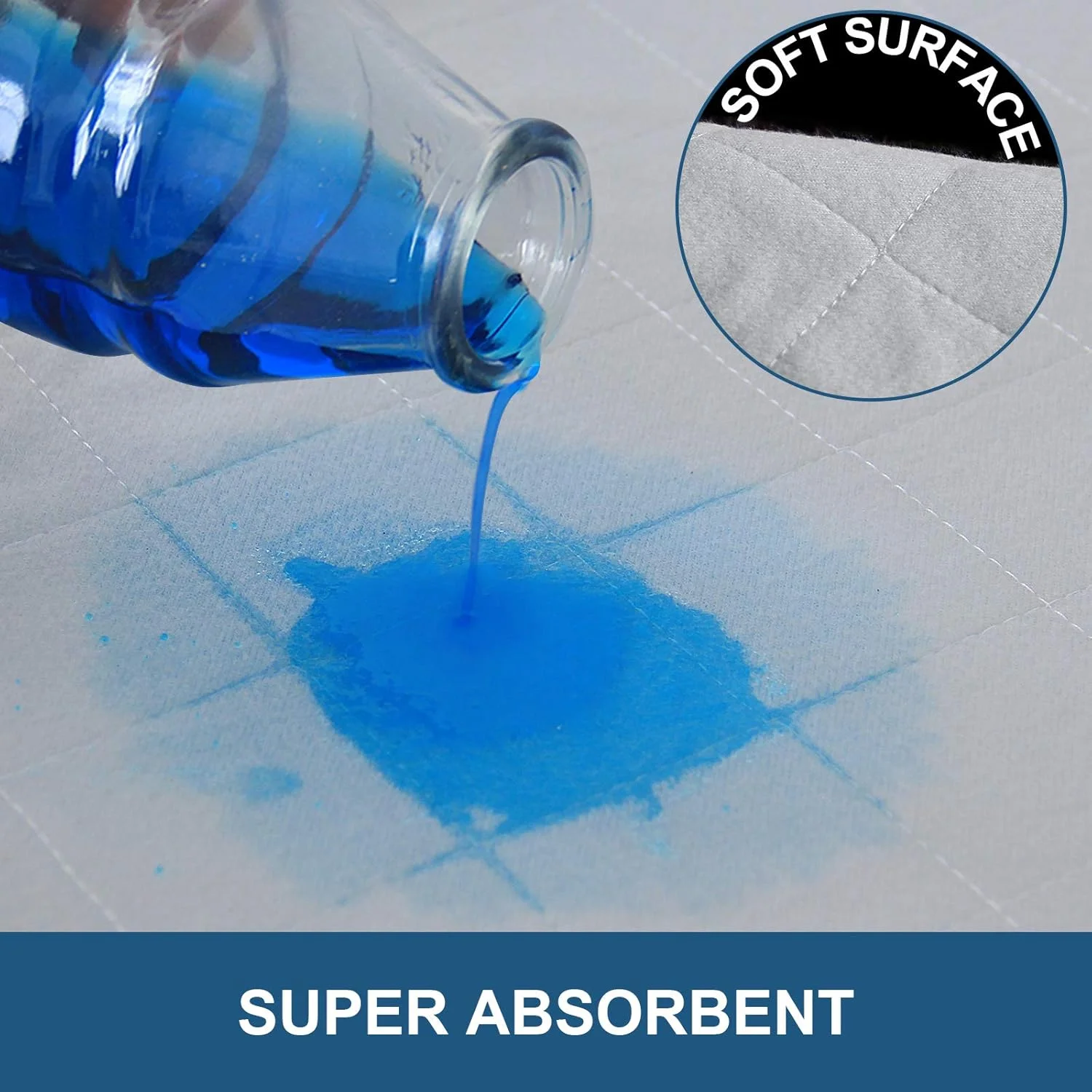 پد ادرار سگ Moonsea قابل شستشو، پد زایمان سگ ضد آب گرد 36 اینچ/ 48 اینچ، پد ادرار قابل استفاده مجدد، پدهای آموزشی سریع جذب برای سگ ها، پدهای جاذب برای آموزش در منزل