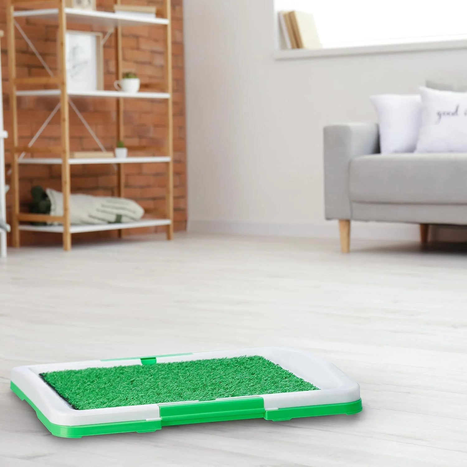 سینی بستر توله سگ ریلکس دیز، توالت سگ، مناسب فضای داخلی و خارجی، دارای 4 عدد پد چمن مصنوعی، ابعاد: 5.5x45.5x33 سانتی متر، پلاستیکی، سفید/سبز سینی بستر توله سگ ریلکس دیز، توالت سگ، مناسب فضای داخلی و خارجی، دارای 4 عدد پد چمن مصنوعی، ابعاد: 5.5x45.5x33 سانتی متر، پلاستیکی، سفید/سبز