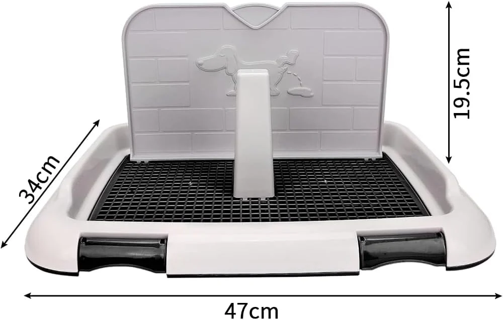 سینی توالت سگ TOMVAES، توالت حیوانات خانگی مشکی با دیوار محافظ، پد آموزش ادرار توله سگ در داخل خانه، نگهدارنده پد ادرار سگ های کوچک، زیرانداز توالت گربه، جعبه بستر بچه گربه، آموزش دهنده ادرار حیوانات خانگی، 34 * 47 * 4.5 سانتی متر