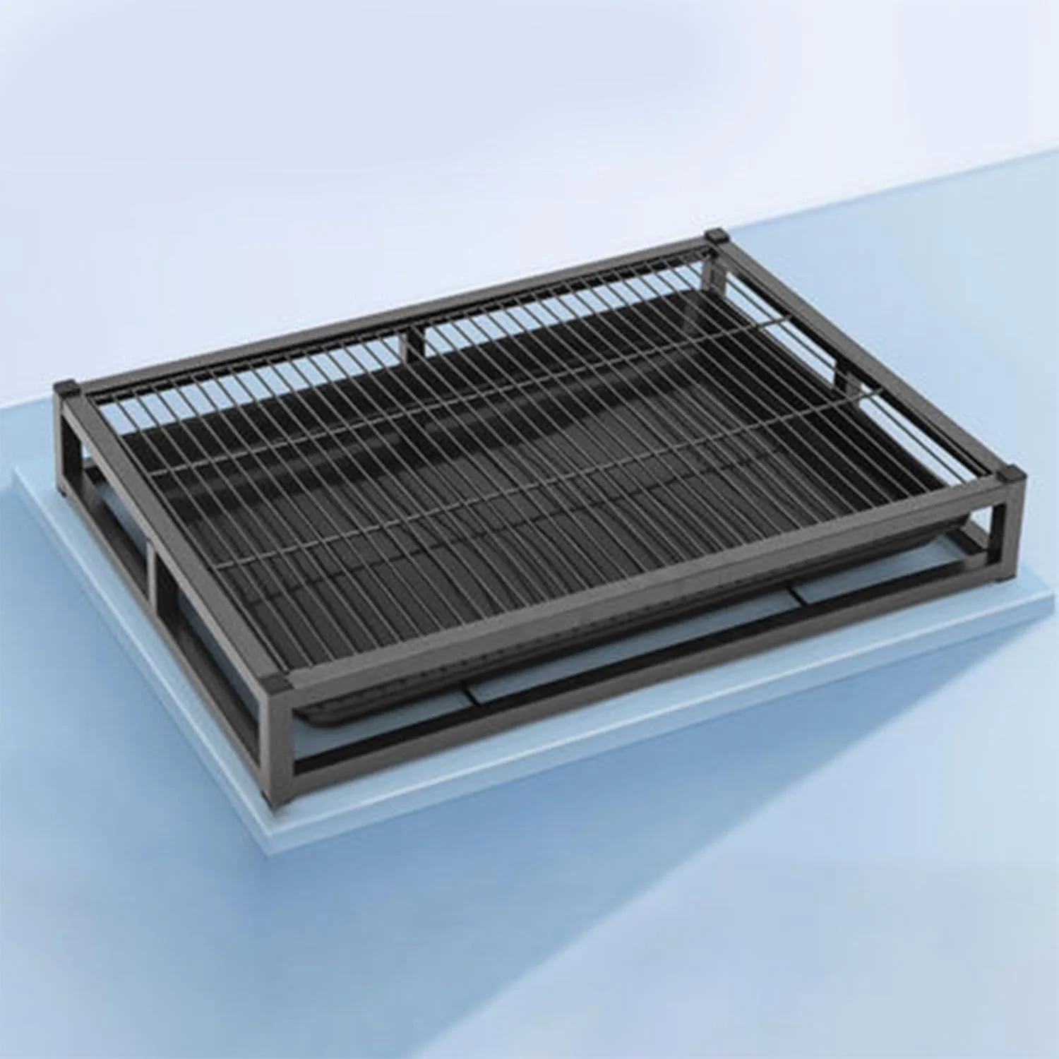 سینی دستشویی سگ، سینی فلزی آموزش توالت سگ، توالت آموزشی سگ قابل استفاده مجدد، نگهدارنده پد ادرار سگ برای داخل و خارج از منزل (بزرگ)