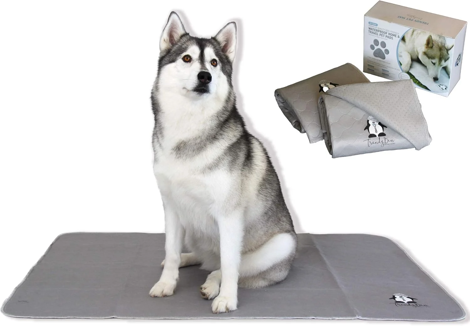 TRENDY DEN CREATIONS - پدهای ادرار شوی سگ - پدهای آموزشی توله سگ قابل استفاده مجدد - بسته 2 عددی پد آموزشی سگ بسیار بزرگ 36"X48" - تخت سگ یا گربه - پدهای زایمان باکس سگ یا لانه پد ادرار توله سگ