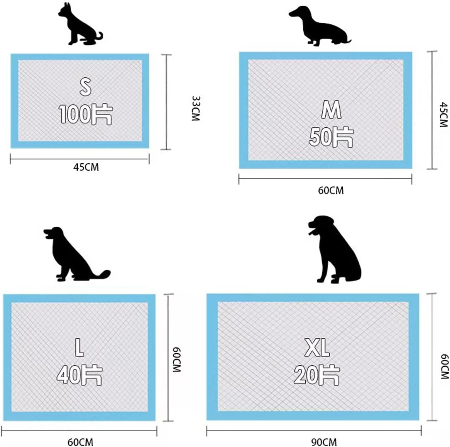 پد آموزشی سگ تِرِد استار، پد تعویض، پد یکبار مصرف، پد ادرار، مناسب آموزش، ضد نشت (بسته 50 عددی - 45x60)
