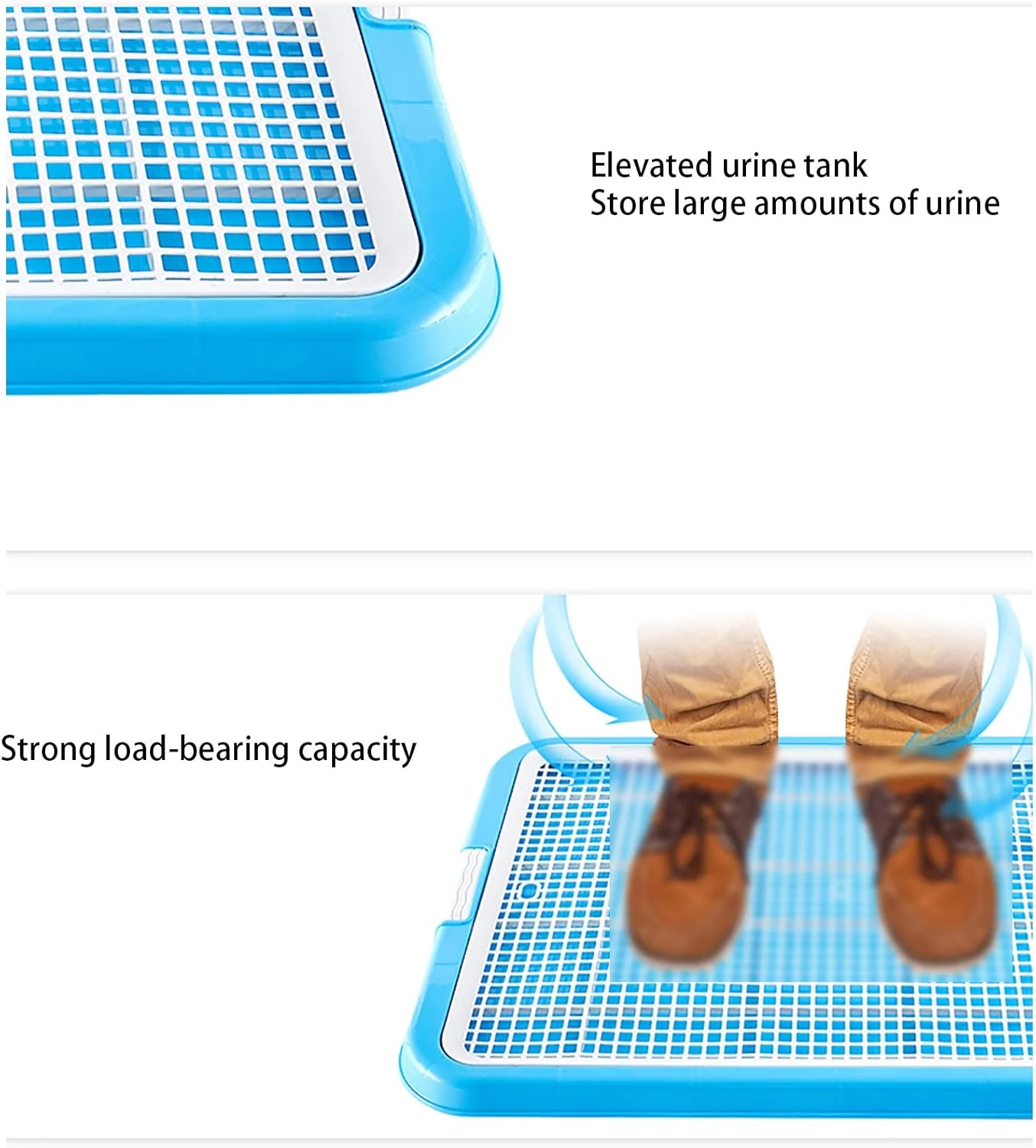 توالت سگ باز WANGPP، پد آموزشی توالت قابل حمل برای توله سگ، توالت حیوانات خانگی سرپوشیده، تمیز کردن آسان، ضد لغزش، ضد خوردگی و ضد پاشش