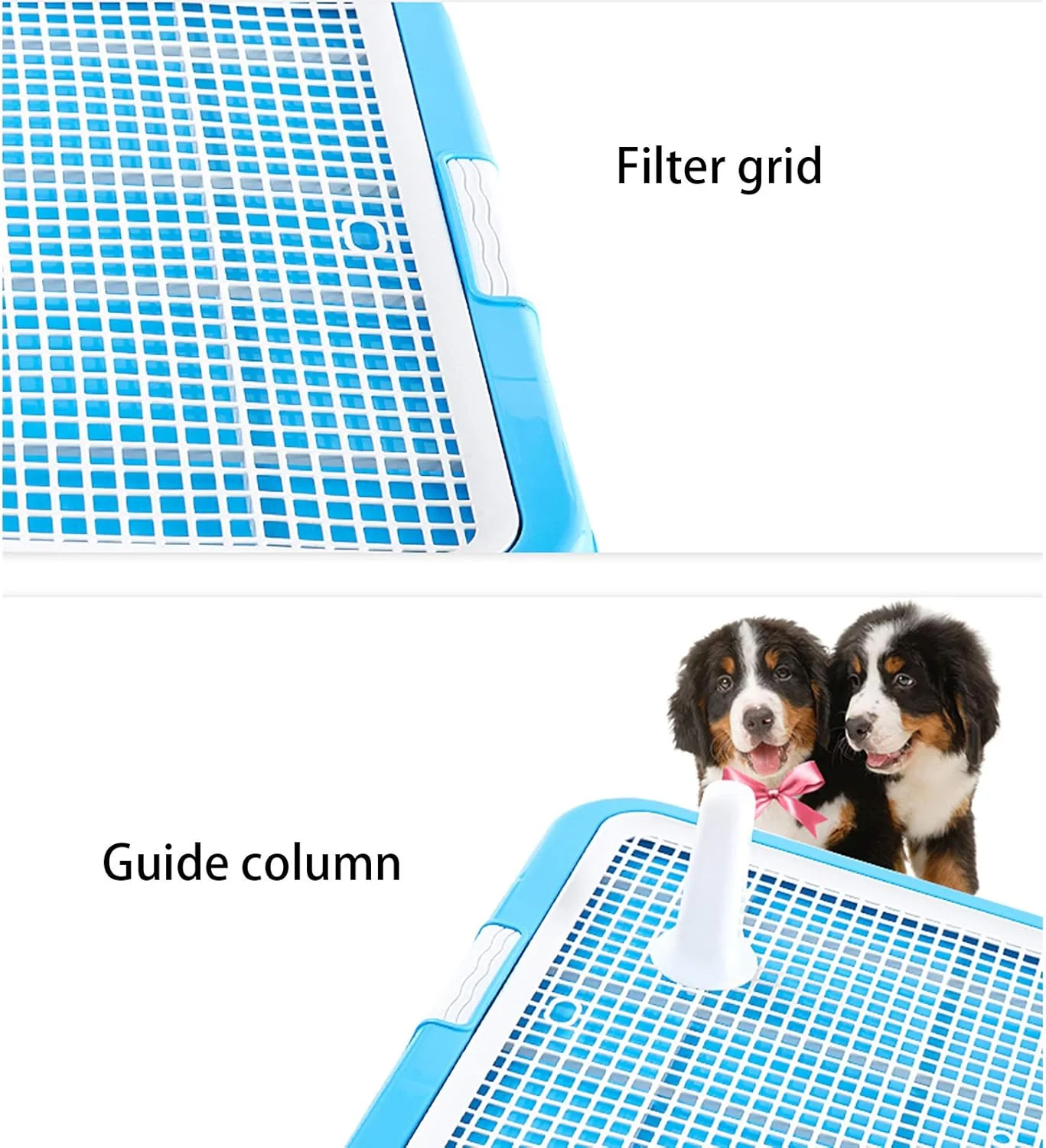 توالت سگ باز WANGPP، پد آموزشی توالت قابل حمل برای توله سگ، توالت حیوانات خانگی سرپوشیده، تمیز کردن آسان، ضد لغزش، ضد خوردگی و ضد پاشش