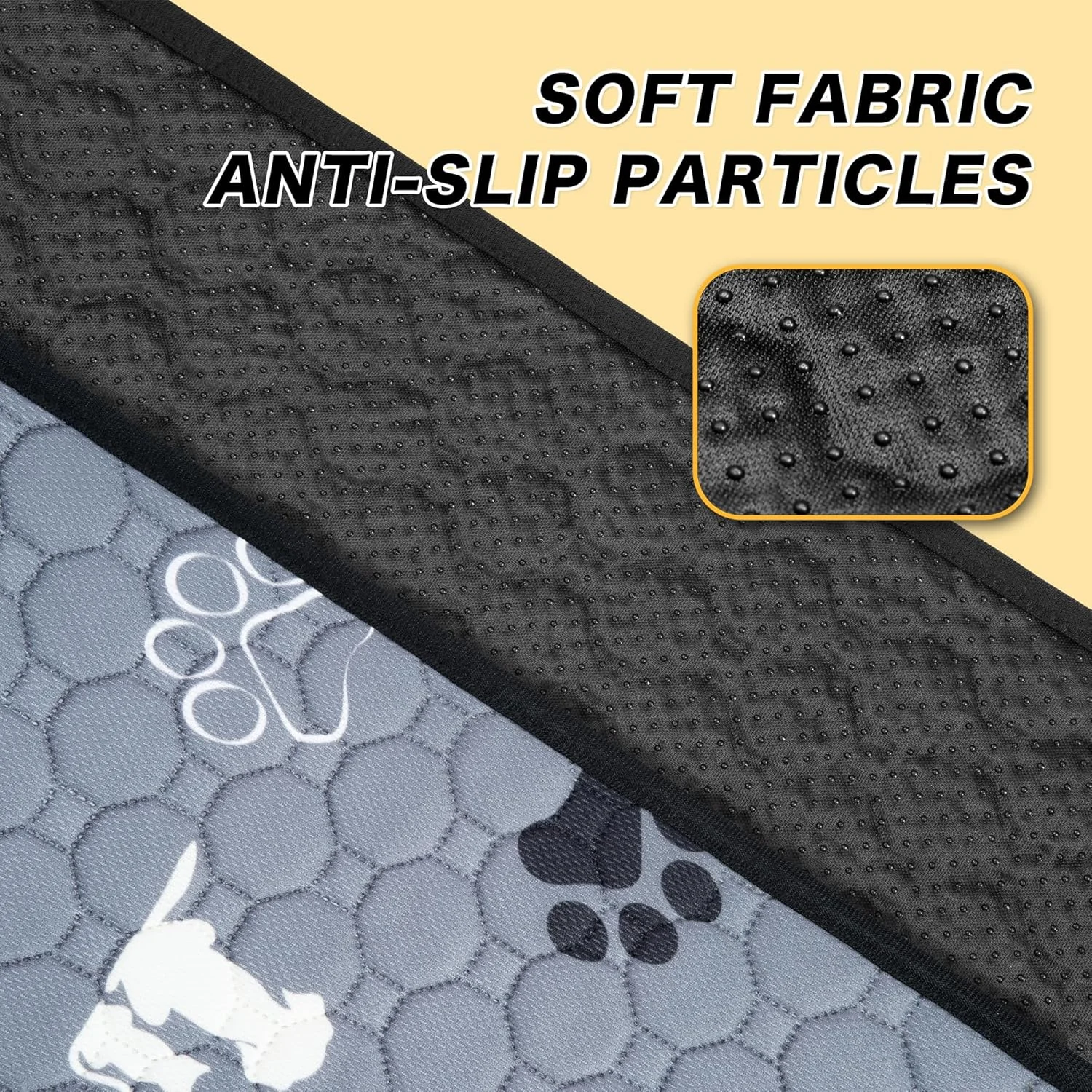 پدهای ادرار شوی سگ، بسته 2 عددی پدهای ادرار توله سگ قابل استفاده مجدد، پدهای ادرار ضد آب حیوانات خانگی برای آموزش دستشویی سگ، پدهای ادرار سگ برای باکس، محوطه بازی و زایمان، بادوام و جاذب، خاکستری 45x60 سانتی متر