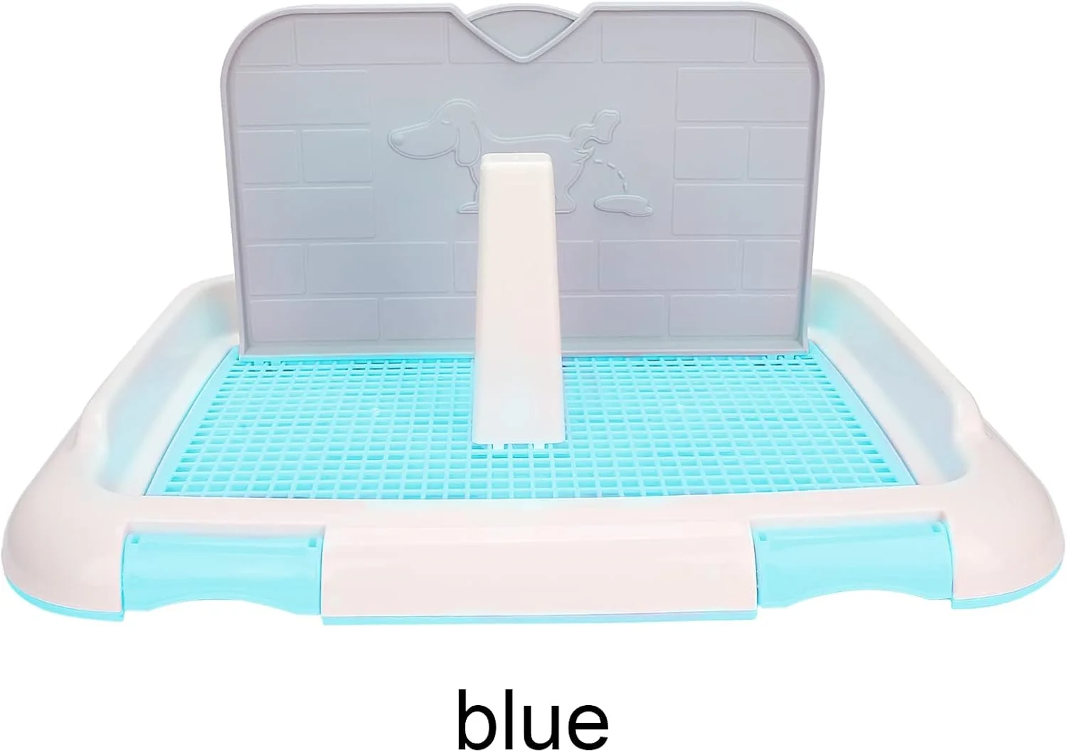 سینی توالت سگ خانگی Zerodis با دیوار برای سگ های نر، توالت پلاستیکی حیوانات خانگی برای ادرار برنامه ریزی شده سگ - 1130 میلی لیتر، برای سگ های کوچک (آبی)