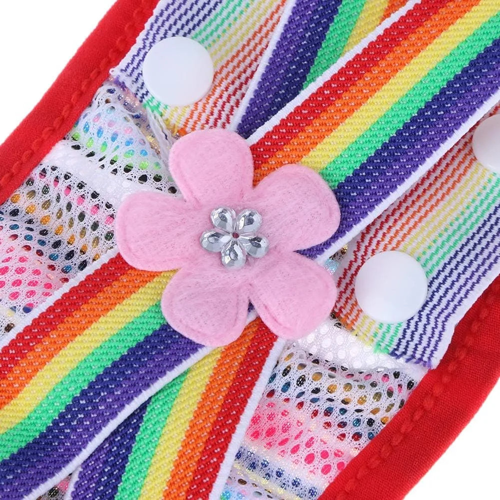 شورت بهداشتی سگ خانگی جدید Zhengpingpai، شورت قاعدگی برای سگ تدی ماده، لباس زیر برای سگ و گربه پسر (رنگ: خال خال رز، سایز: Xs)