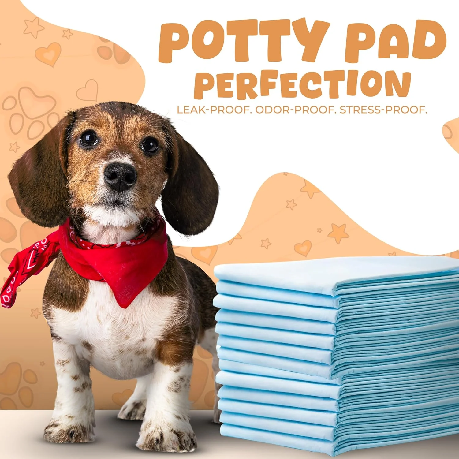 پدهای آموزشی سگ و توله سگ ZYBUX - فوق العاده جاذب، ضد نشت، خنثی کننده بو، آموزش دستشویی، چند لایه، پدهای ضروری توله سگ | 7 پد ادرار سگ 50x40 سانتی متر