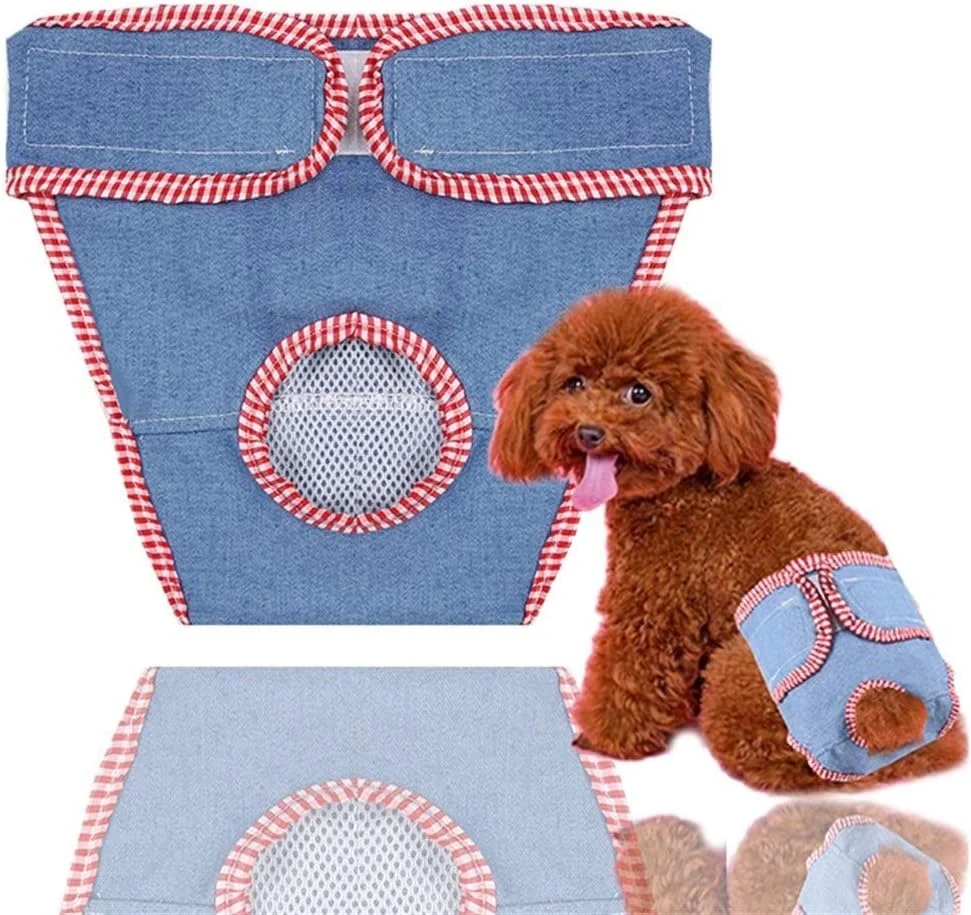 شورت بهداشتی سگ ژنگ پینگ پای، شورت سگ ماده قابل شستشو، لباس زیر قاعدگی، شورت جین سگ (رنگ: آبی، سایز: XL) شورت بهداشتی سگ ژنگ پینگ پای، شورت سگ ماده قابل شستشو، لباس زیر قاعدگی، شورت جین سگ (رنگ: آبی، سایز: XL)