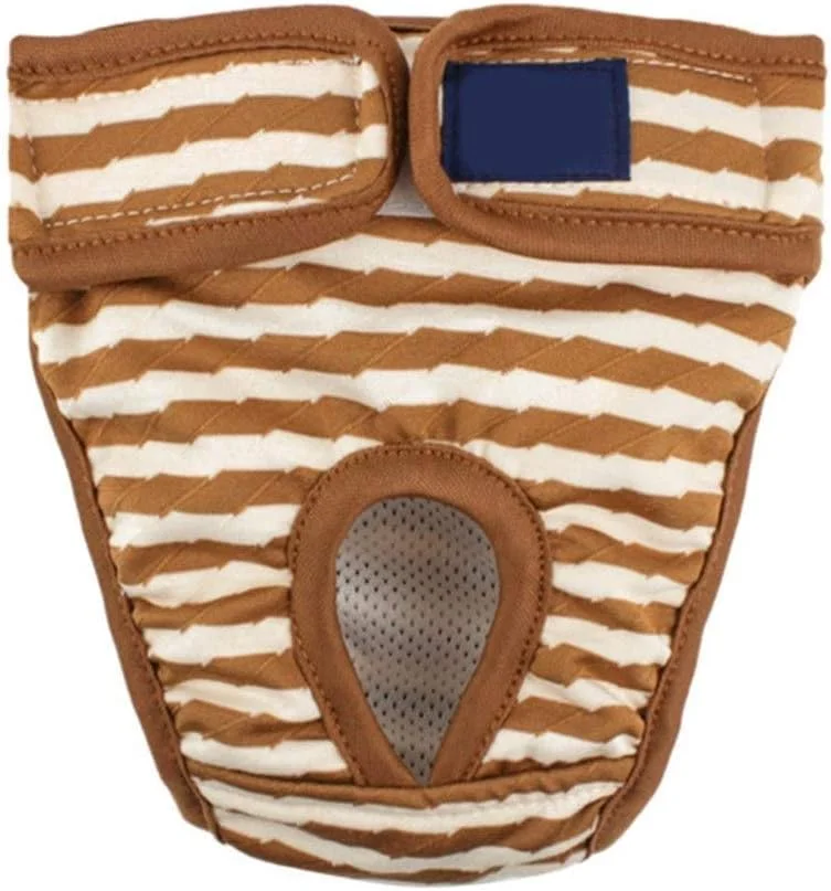 شلوار بهداشتی سگ ماده ژنگ پینگ پای، مناسب دوران قاعدگی، لباس زیر سگ، سایز کوچک، متوسط و بزرگ (رنگ: قهوه ای، سایز: XL)