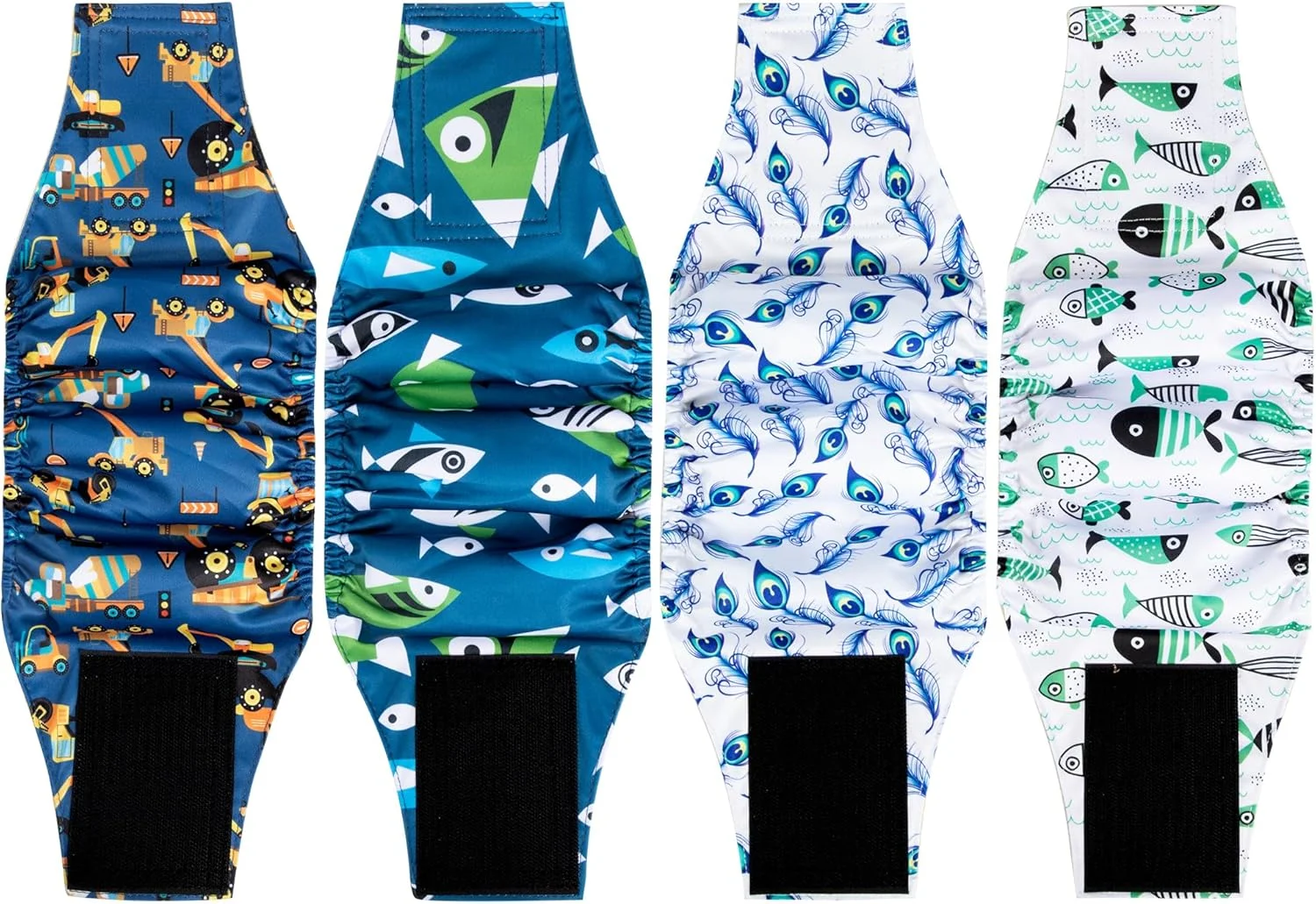 پوشک سگ نر ZINGTERRA بسته 4 عددی، دورپیچ کمربندی نرم و ضد نشت قابل استفاده مجدد برای حیوانات خانگی، پوشک سگ نر با جذب بالا، کمربند پهن تر قابل شستشو برای بی اختیاری سگ و آموزش توله سگ