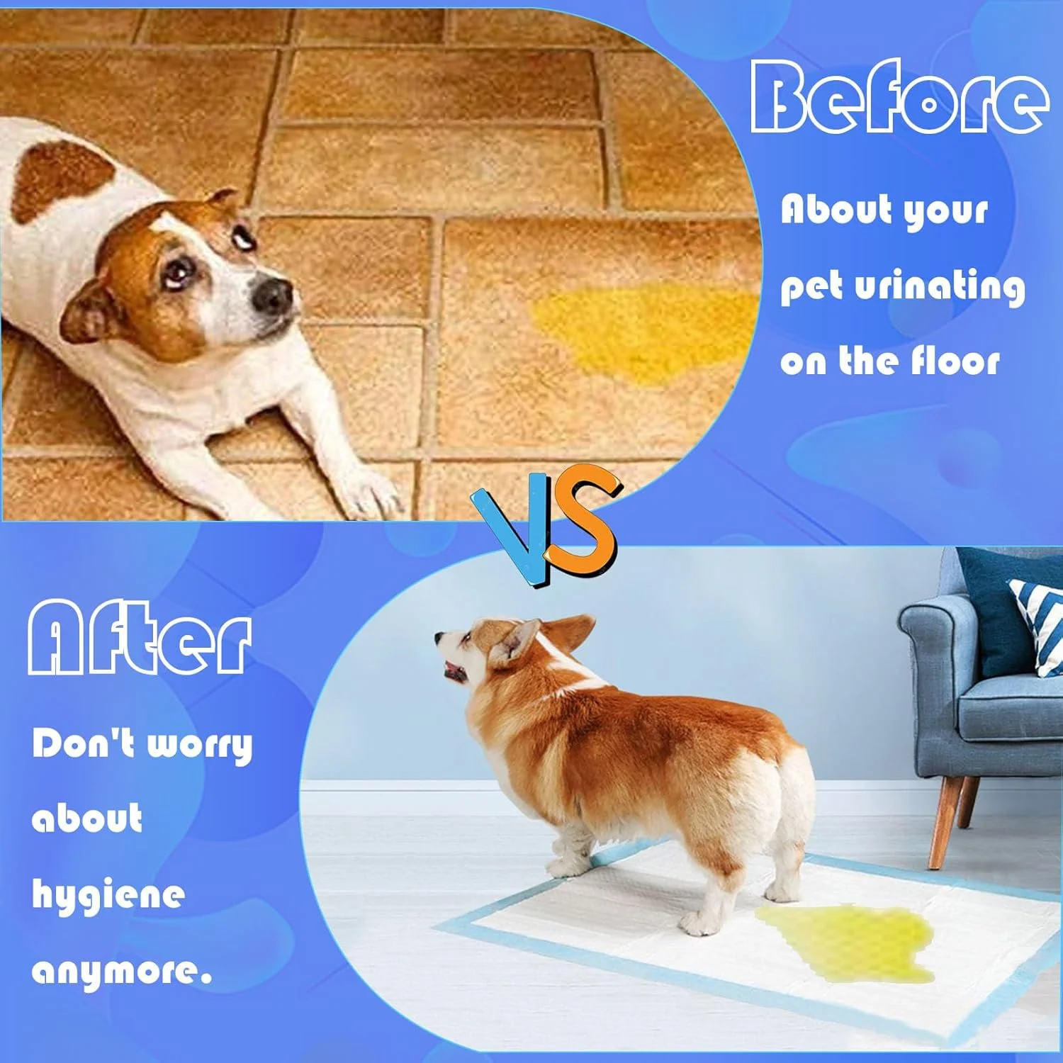 پدهای ادرار سگ ZJYXJK، سایز خیلی بزرگ، 36 در 36 اینچ، پدهای جاذب و ضد نشت ادرار برای سگ ها، پدهای آموزشی یکبار مصرف برای حیوانات خانگی و توله سگ ها، مناسب برای گربه ها، سگ ها و خرگوش ها، 30 عدد